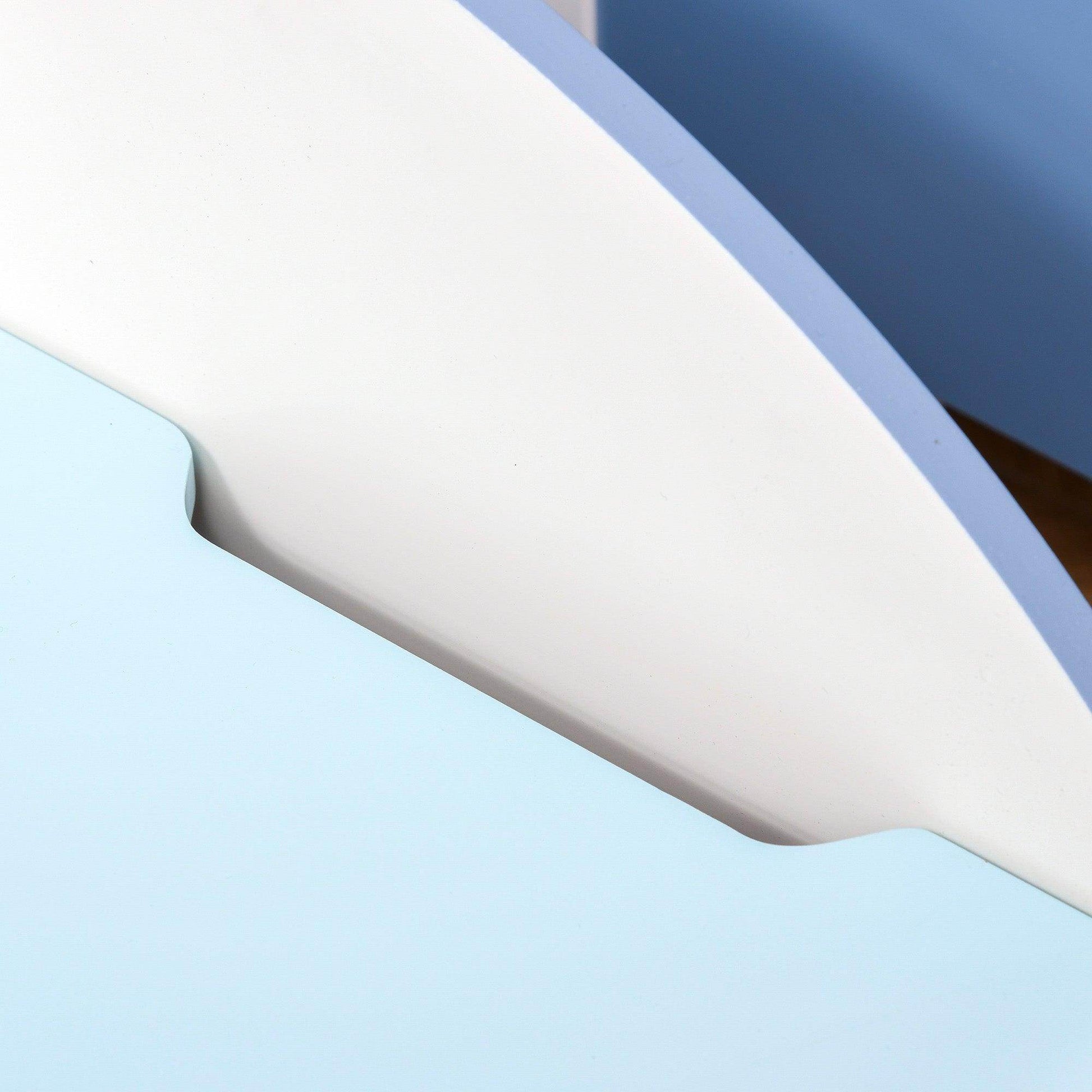 HOMCOM Kids Blue Wooden Storage Chair with Safety Hinges - ALL4U RETAILER LTD