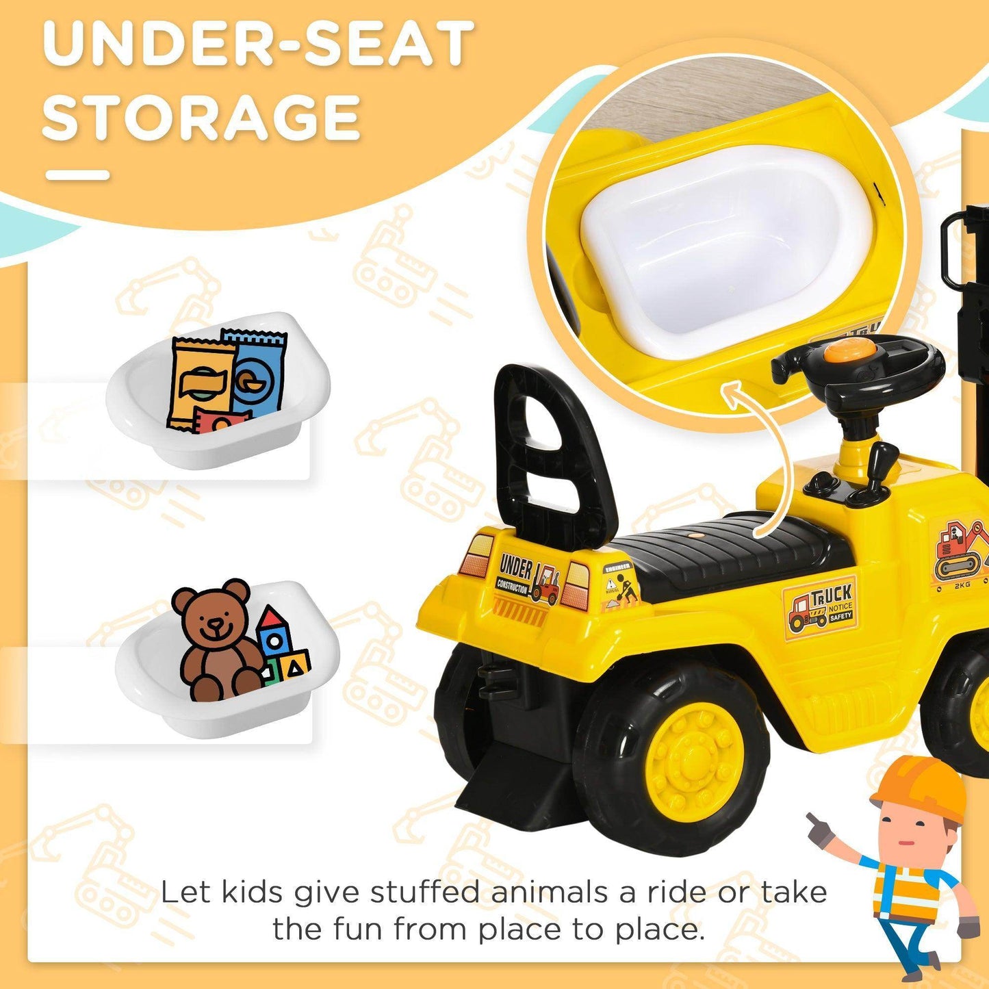 HOMCOM Kids Ride on Forklift Truck - ALL4U RETAILER LTD