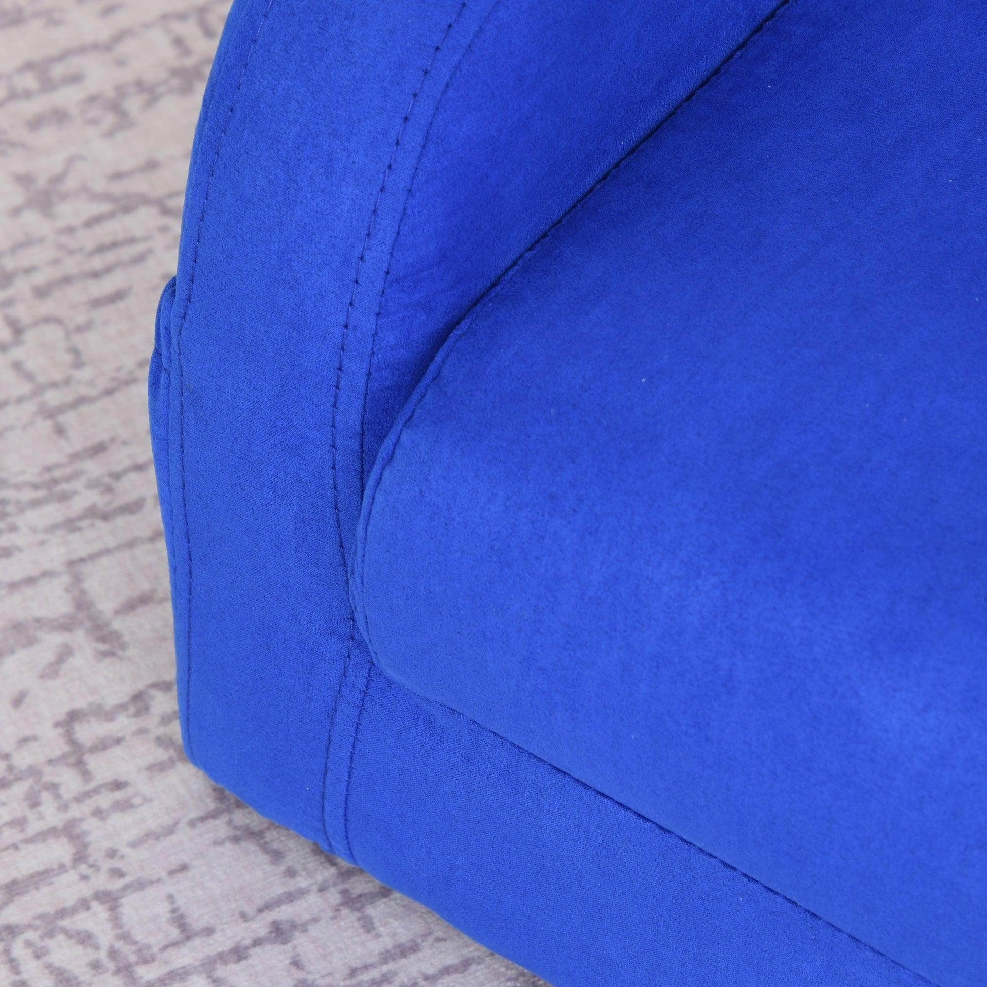 HOMCOM Kids Sofa Bed - Comfy Blue Flannel Foam - 3-4 Years Old - ALL4U RETAILER LTD