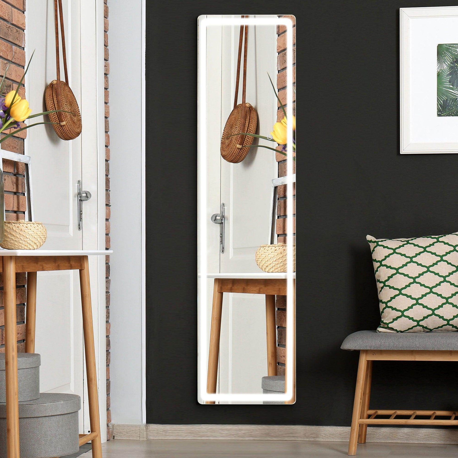 HOMCOM LED Full-Length Mirror with Remote Control - ALL4U RETAILER LTD