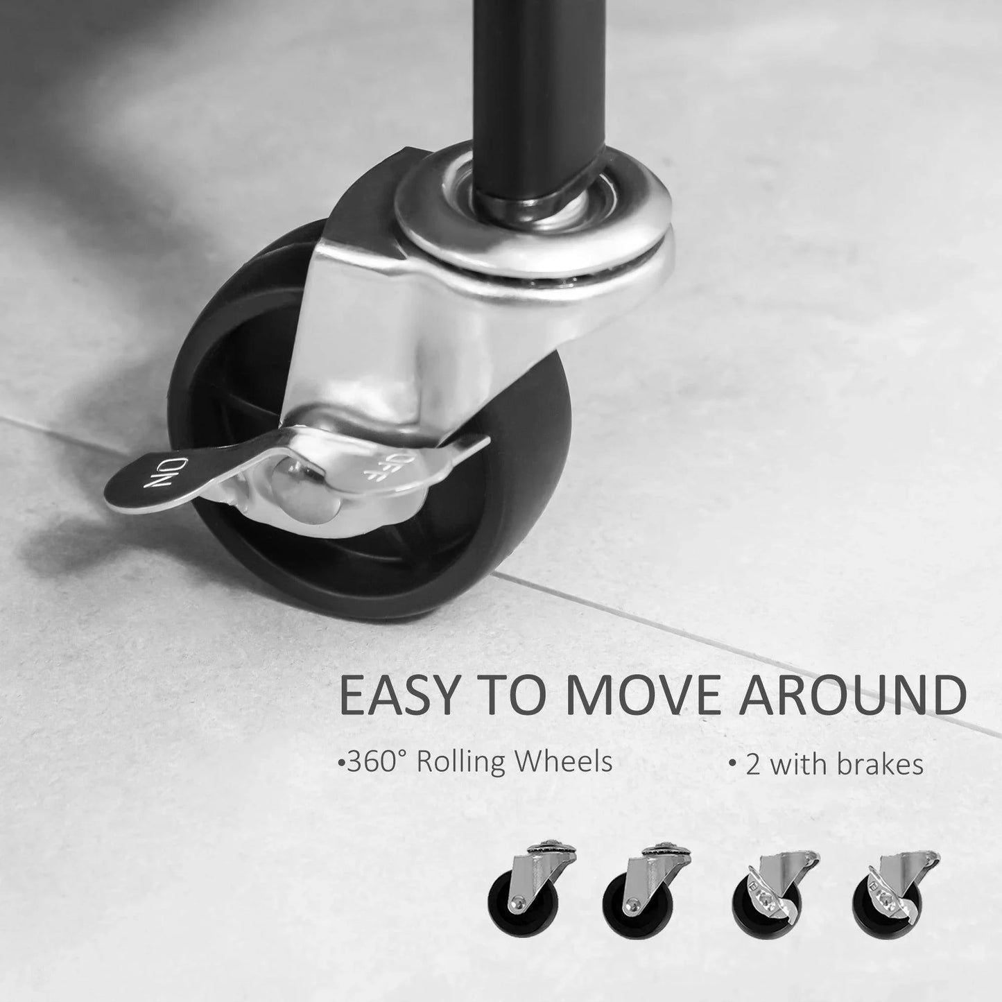 HOMCOM Metal Clothes Rack with Shoe Storage - ALL4U RETAILER LTD