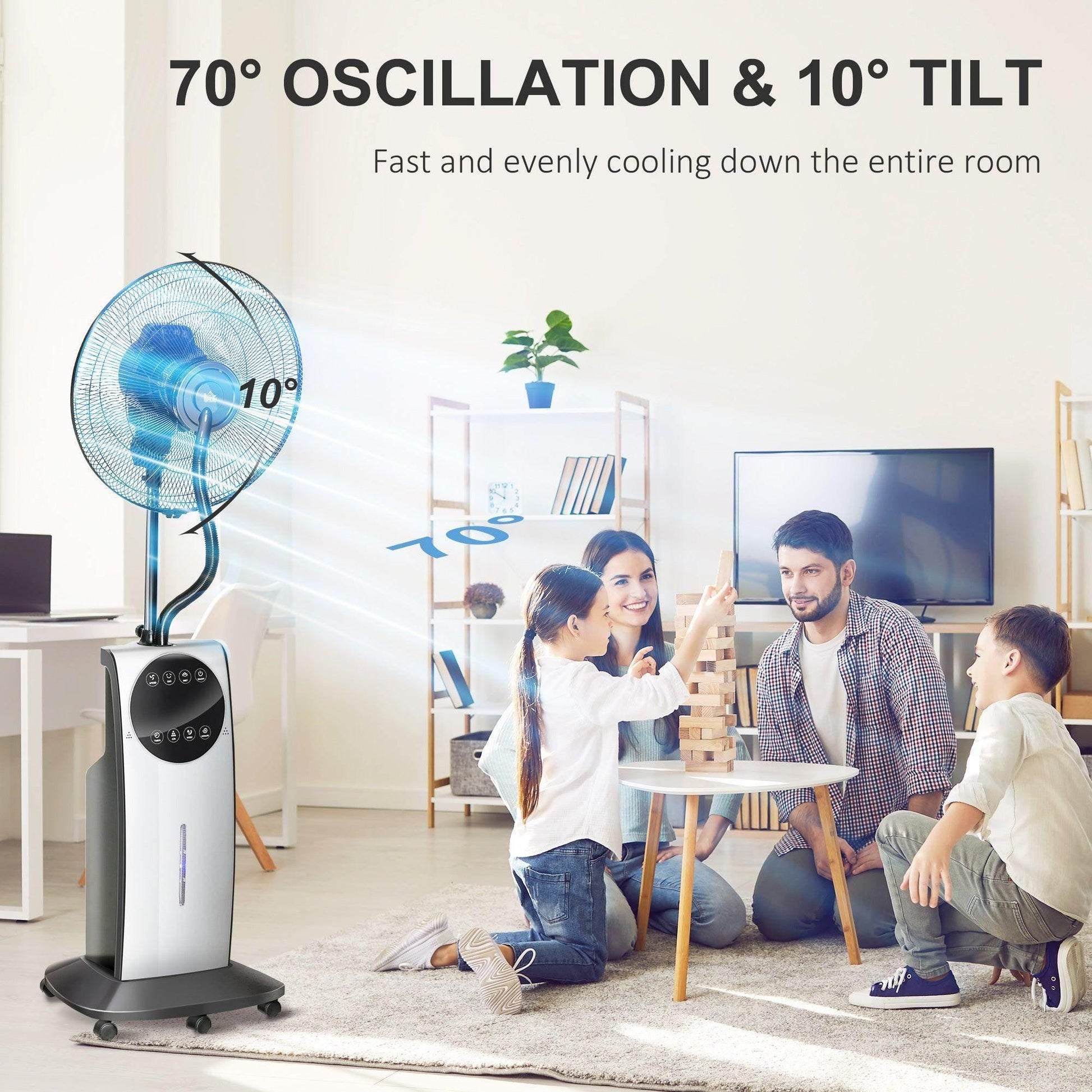 HOMCOM Mist Fan with Mosquito Killer - ALL4U RETAILER LTD