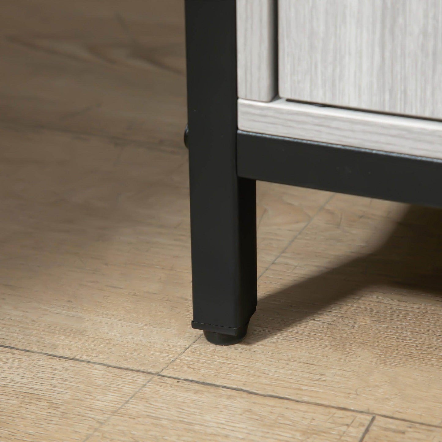 HOMCOM Modern Grey Sideboard Cabinet with Adjustable Shelves - ALL4U RETAILER LTD