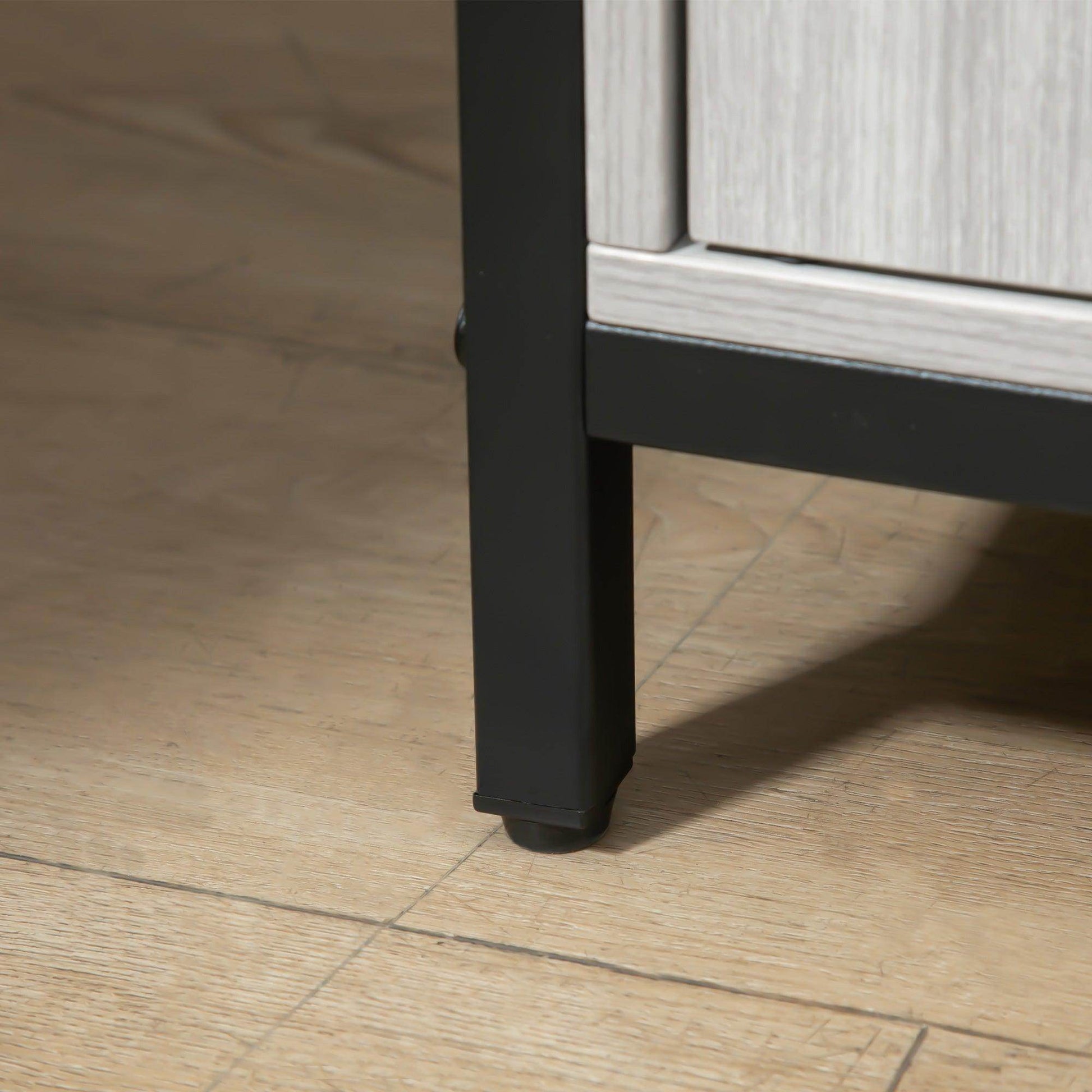 HOMCOM Modern Grey Sideboard Cabinet with Adjustable Shelves - ALL4U RETAILER LTD