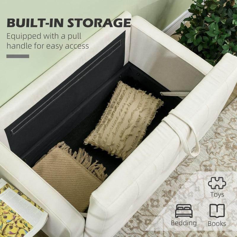 HOMCOM Modern Loveseat Sofa - Compact 2 Seater with Hidden Storage - ALL4U RETAILER LTD