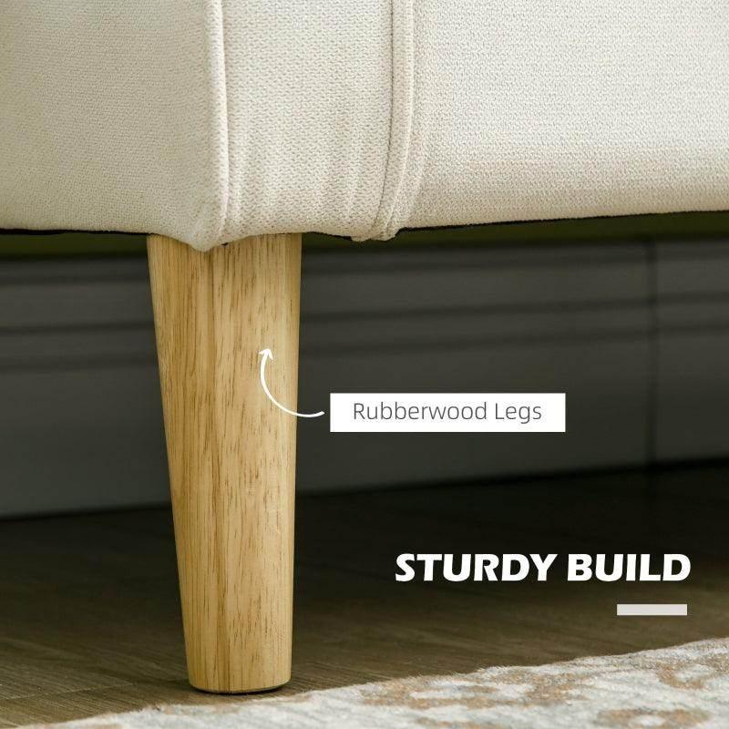 HOMCOM Modern Loveseat Sofa - Compact 2 Seater with Hidden Storage - ALL4U RETAILER LTD