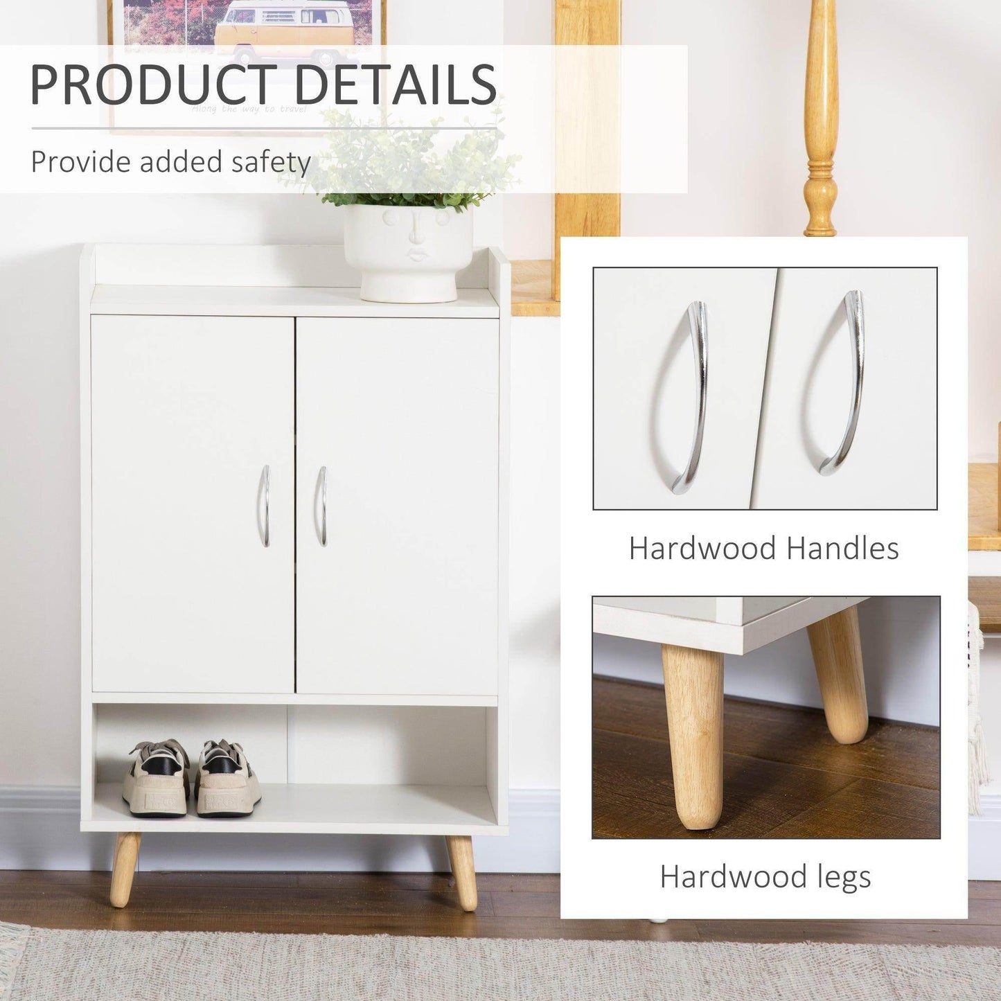 HOMCOM Modern Shoe Cabinet Storage Organiser - ALL4U RETAILER LTD