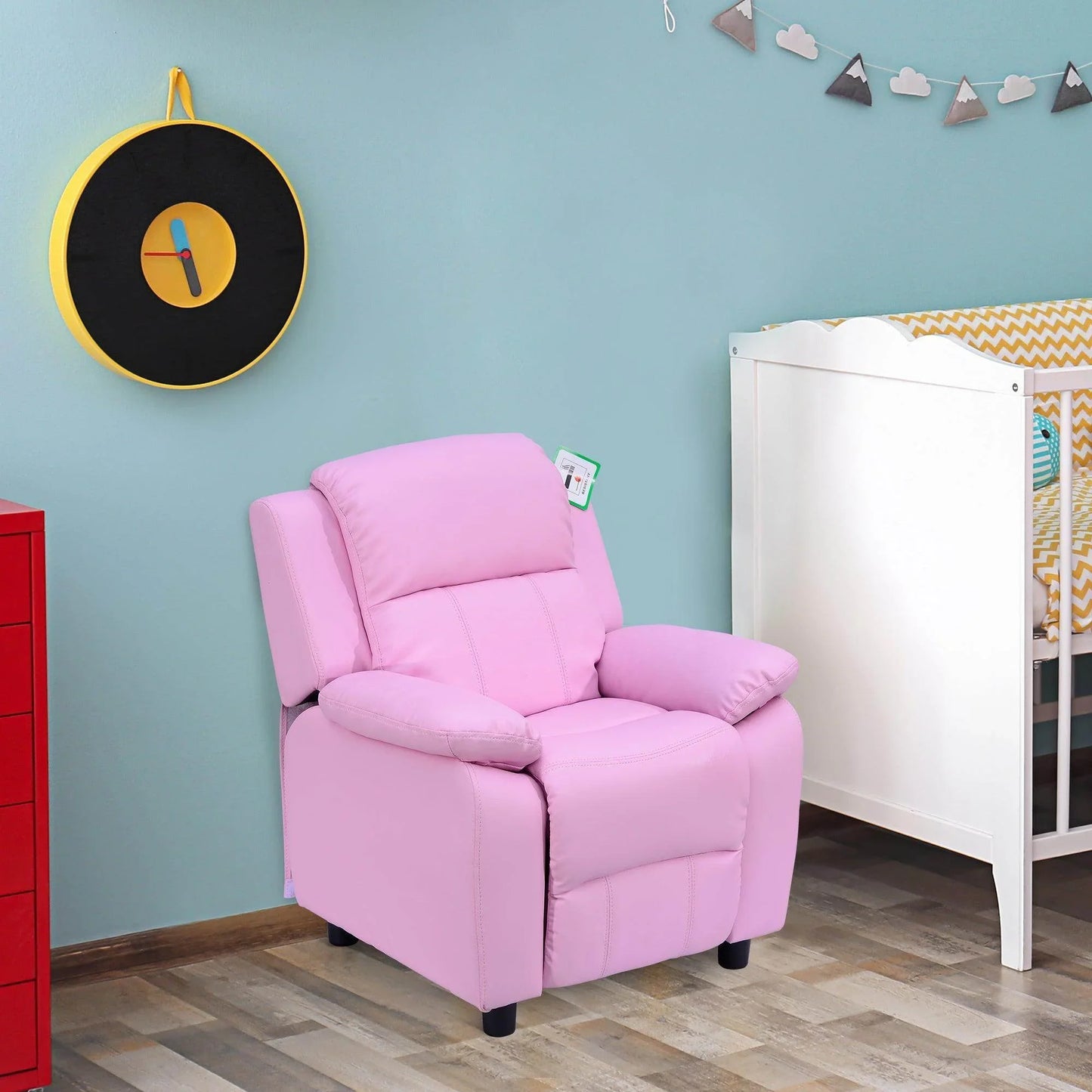 HOMCOM Pink Kids Armchair - ALL4U RETAILER LTD