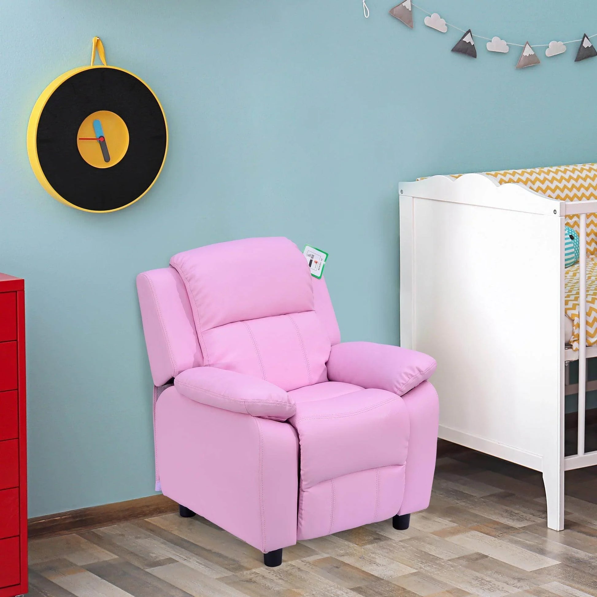 HOMCOM Pink Kids Armchair - ALL4U RETAILER LTD