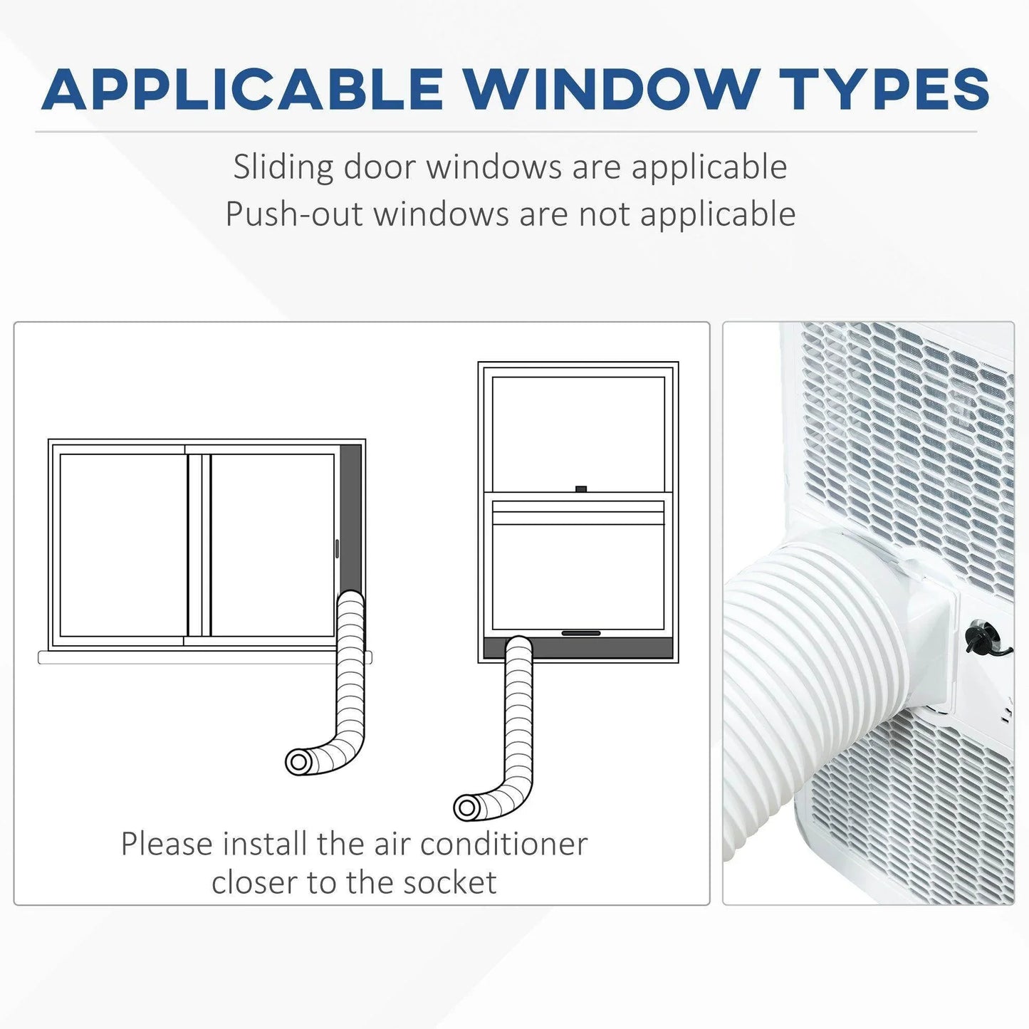 HOMCOM Portable AC Unit - 10000 BTU Cooling - ALL4U RETAILER LTD