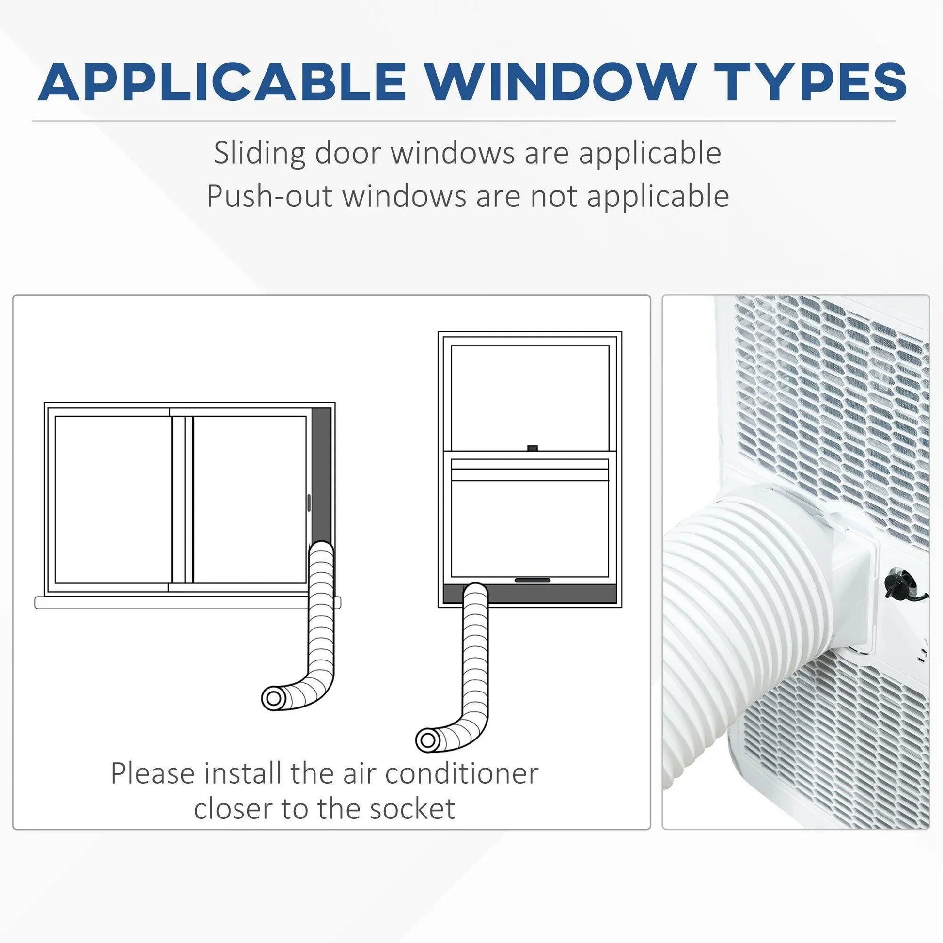 HOMCOM Portable AC Unit - 10000 BTU Cooling - ALL4U RETAILER LTD