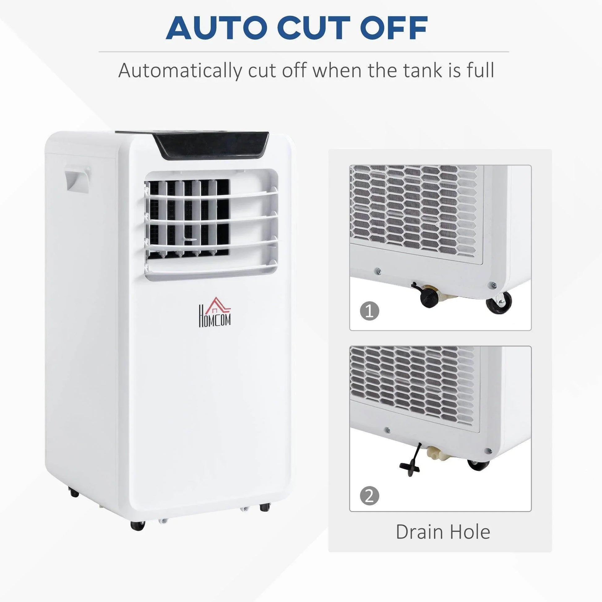 HOMCOM Portable AC Unit - 10000 BTU Cooling - ALL4U RETAILER LTD