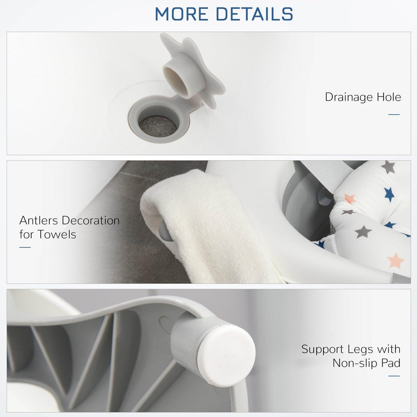 HOMCOM Portable Baby Bathtub - 0-3 Years - ALL4U RETAILER LTD