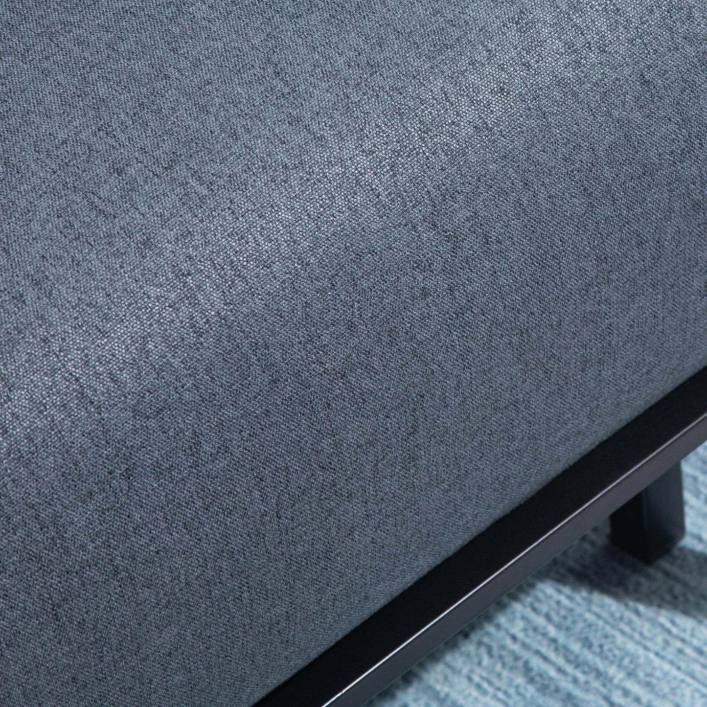 HOMCOM Portable Single Sofa Bed - Dark Grey - ALL4U RETAILER LTD