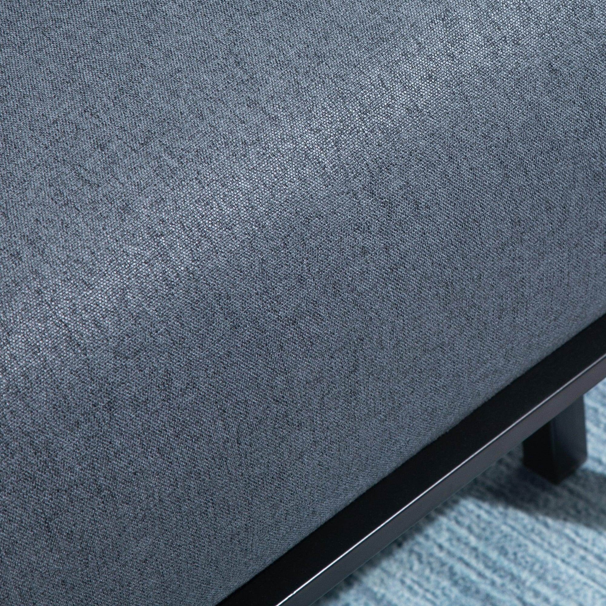 HOMCOM Portable Single Sofa Bed - Dark Grey - ALL4U RETAILER LTD