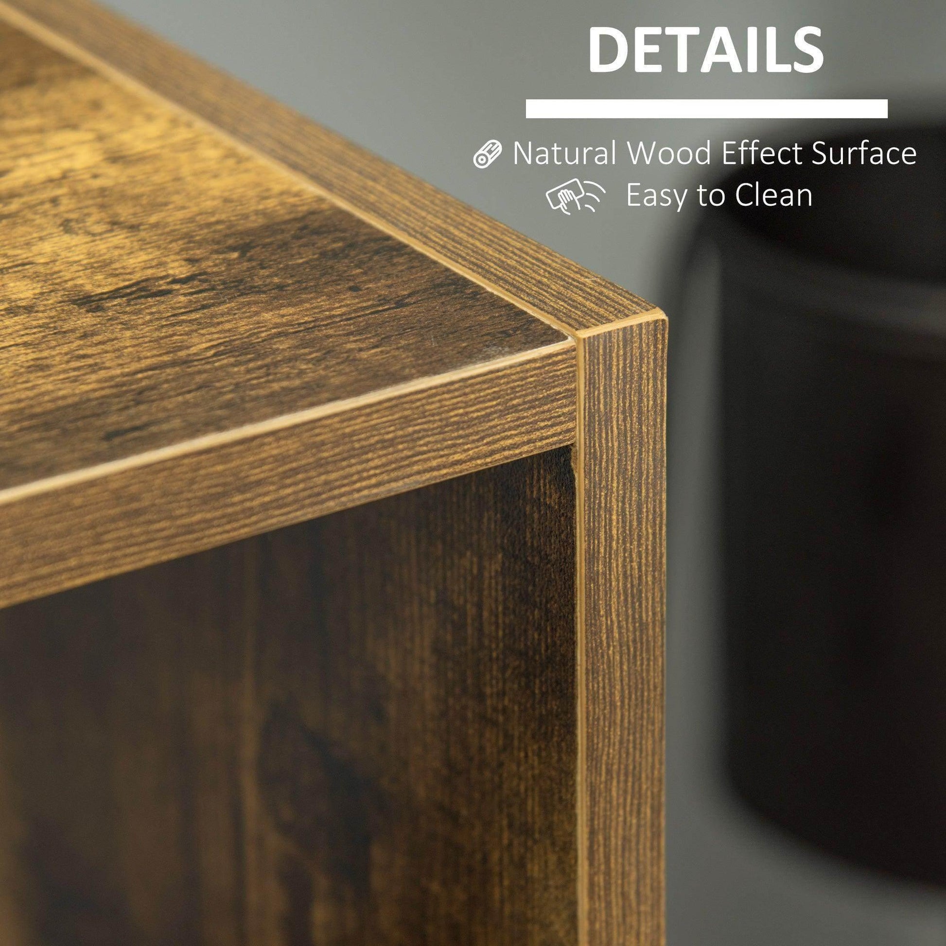 HOMCOM Rustic Brown Bookshelf with 6 Compartments - ALL4U RETAILER LTD