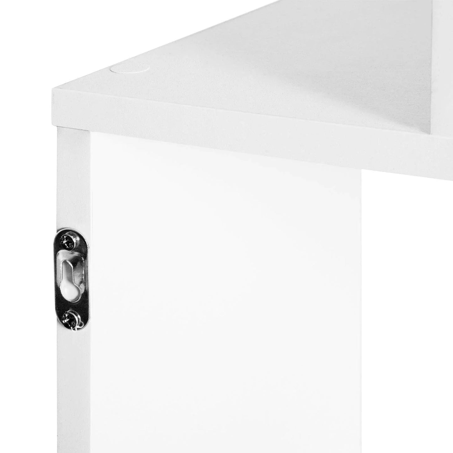 HOMCOM S Shape 6 Shelf Room Divider - White - ALL4U RETAILER LTD