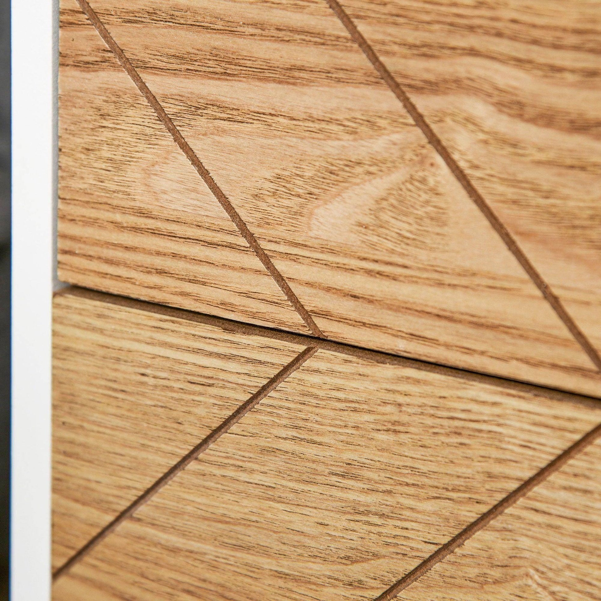 HOMCOM Scandinavian Style Bedside Table - 2 Drawers - ALL4U RETAILER LTD