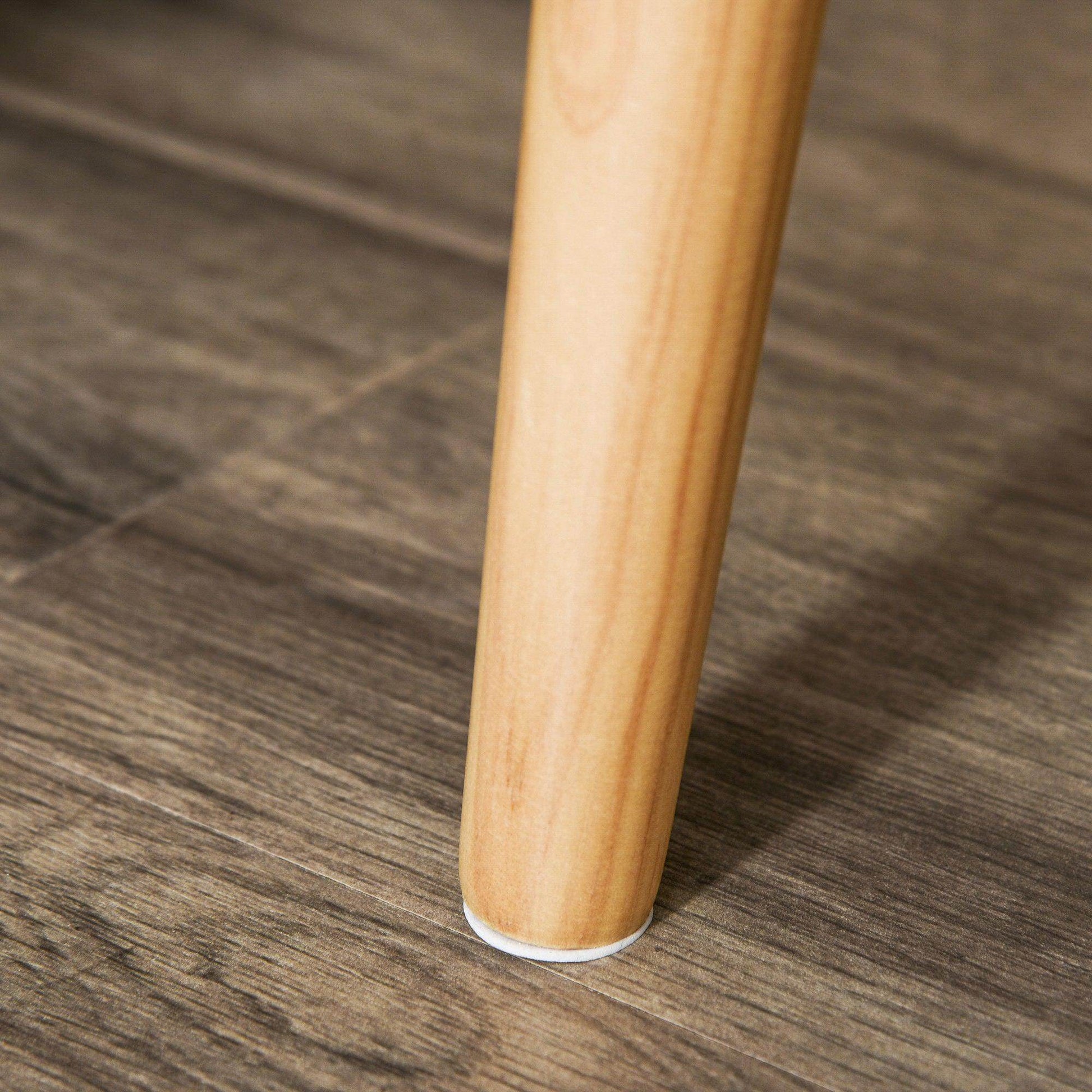 HOMCOM Set of 2 Natural Wood Bedside Tables with Pine Legs - ALL4U RETAILER LTD