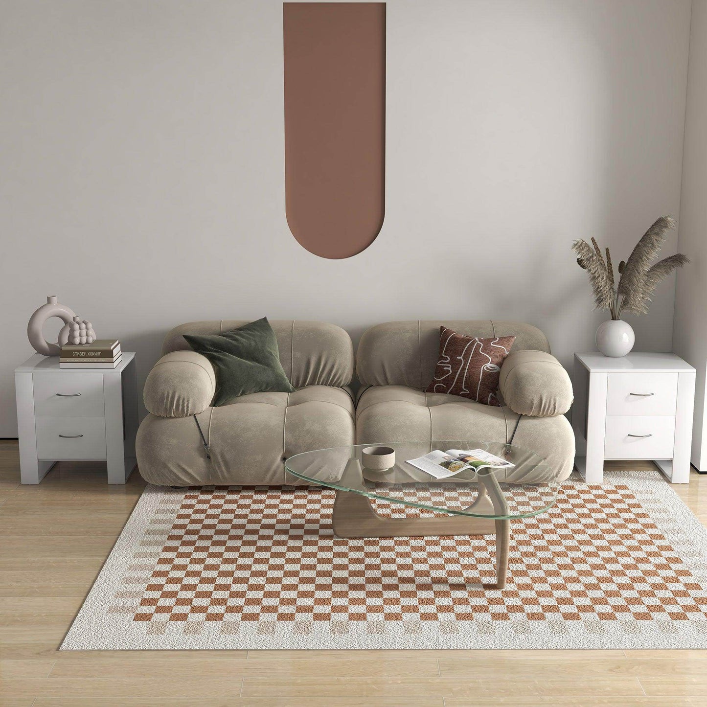 HOMCOM Set of 2 White Bedside Tables with Drawers and Handles - ALL4U RETAILER LTD