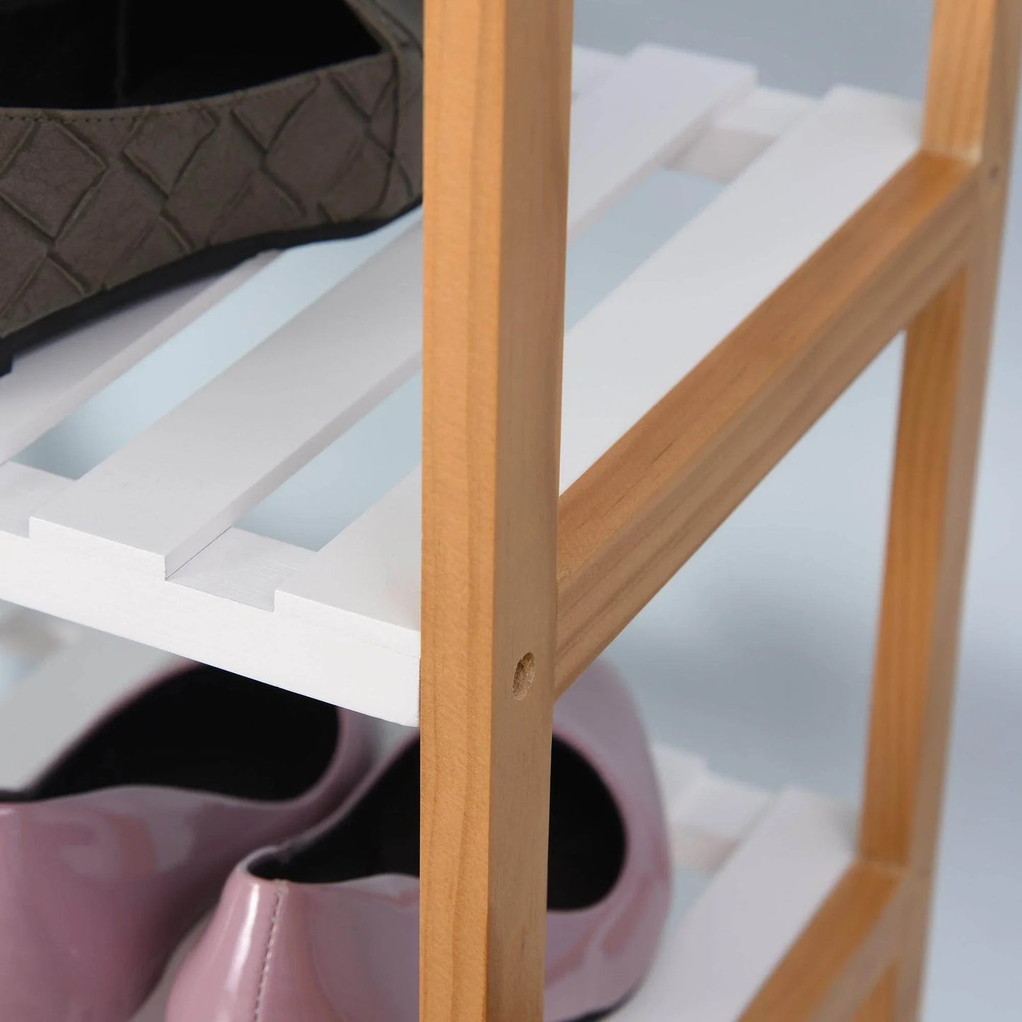 HOMCOM Shoe Rack Organiser - 4 Tiers - ALL4U RETAILER LTD