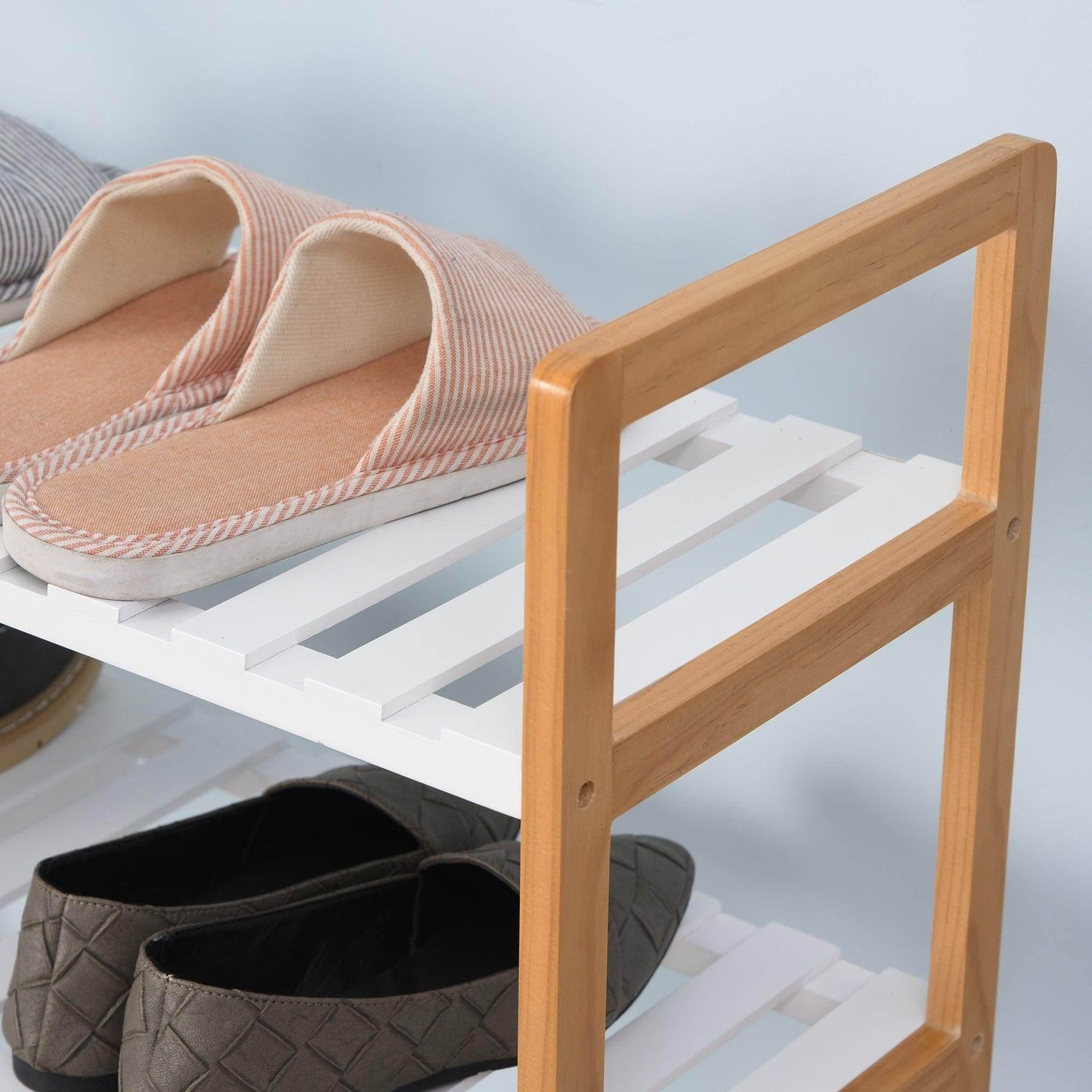 HOMCOM Shoe Rack Organiser - 4 Tiers - ALL4U RETAILER LTD