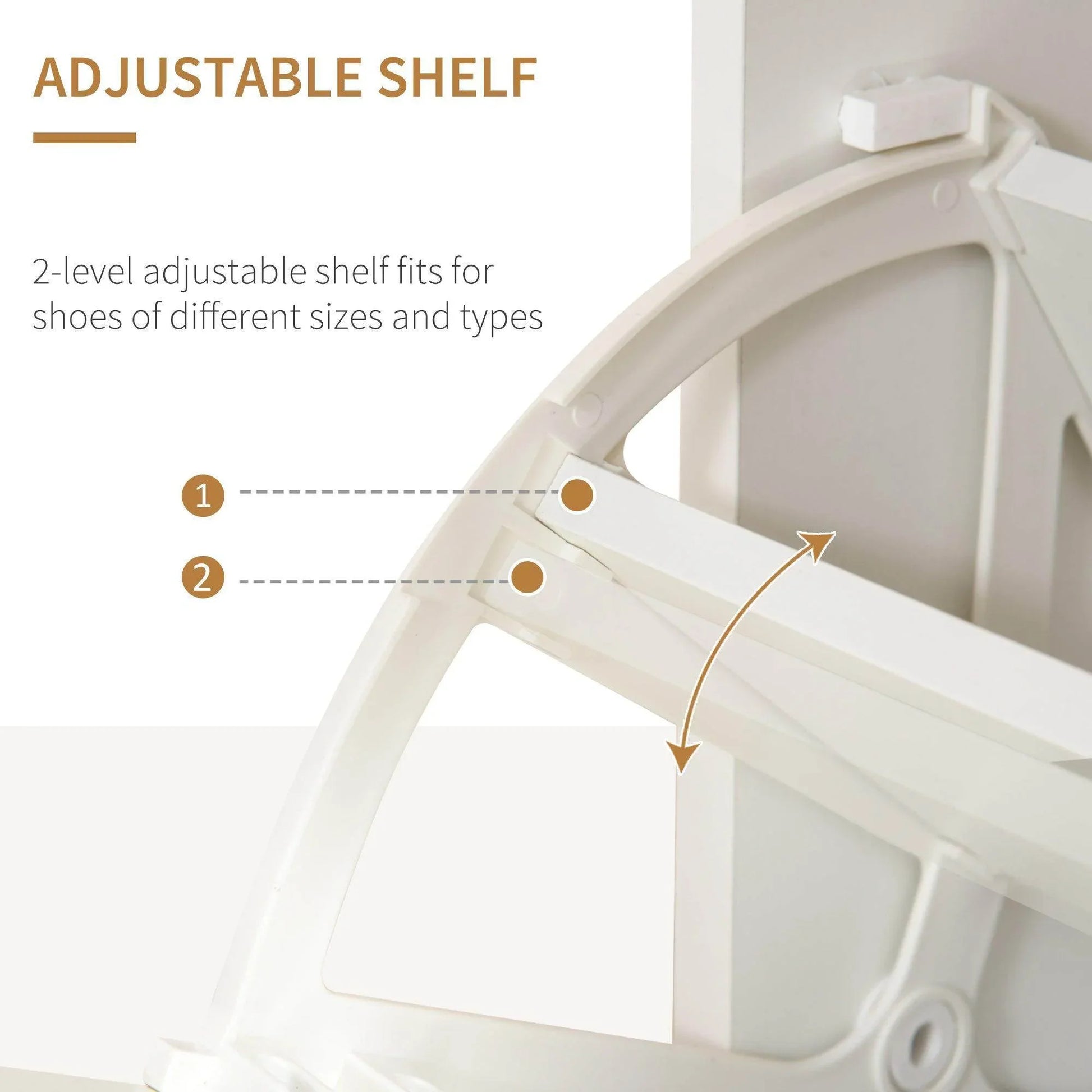 HOMCOM Shoe Storage Cupboard - Sleek 3-Drawer Design - ALL4U RETAILER LTD