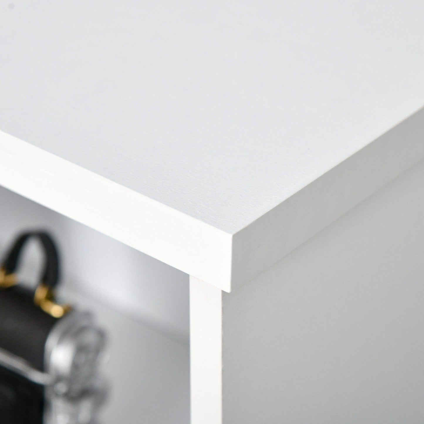 HOMCOM Simple White Bookcase with Moving Shelves - 4 Compartments - ALL4U RETAILER LTD