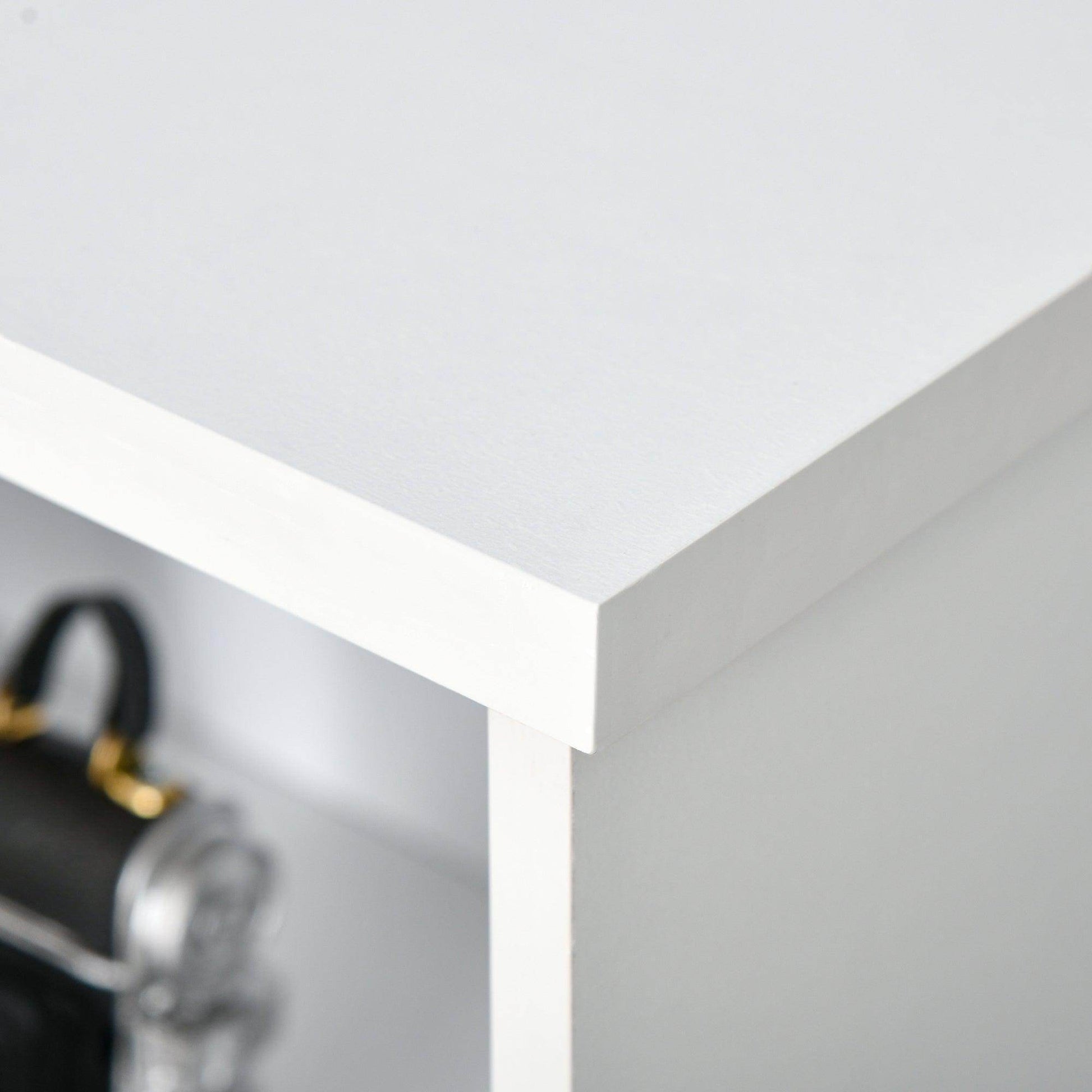 HOMCOM Simple White Bookcase with Moving Shelves - 4 Compartments - ALL4U RETAILER LTD