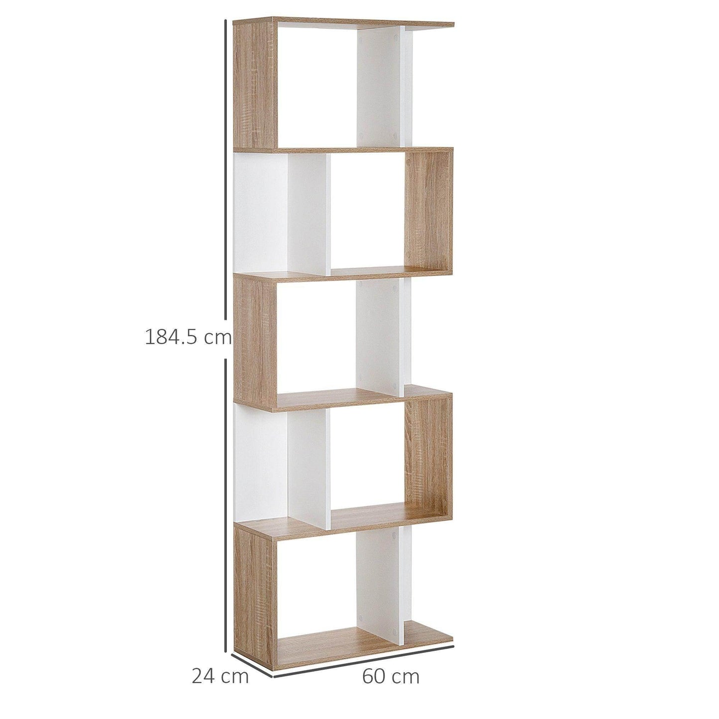 HOMCOM Sleek 5-Tier White Shelving Unit - ALL4U RETAILER LTD