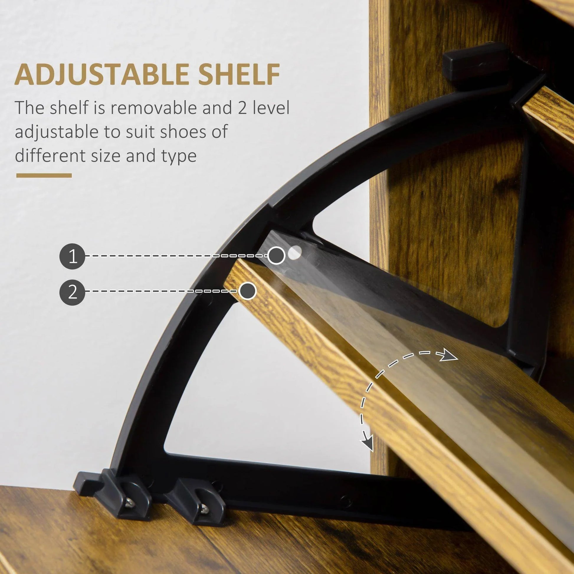 HOMCOM Slim 2-Drawer Shoe Cabinet with Flip Doors - ALL4U RETAILER LTD