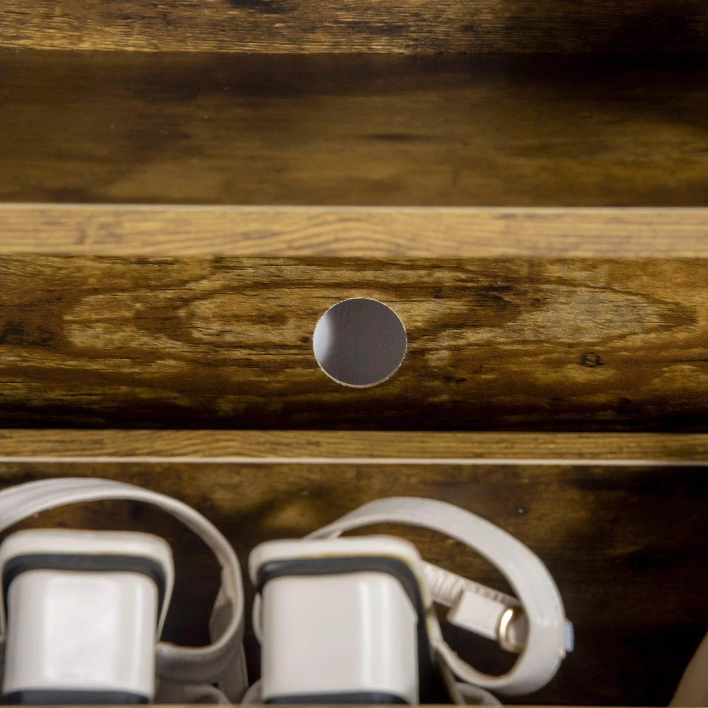 HOMCOM Slim 2-Drawer Shoe Cabinet with Flip Doors - ALL4U RETAILER LTD