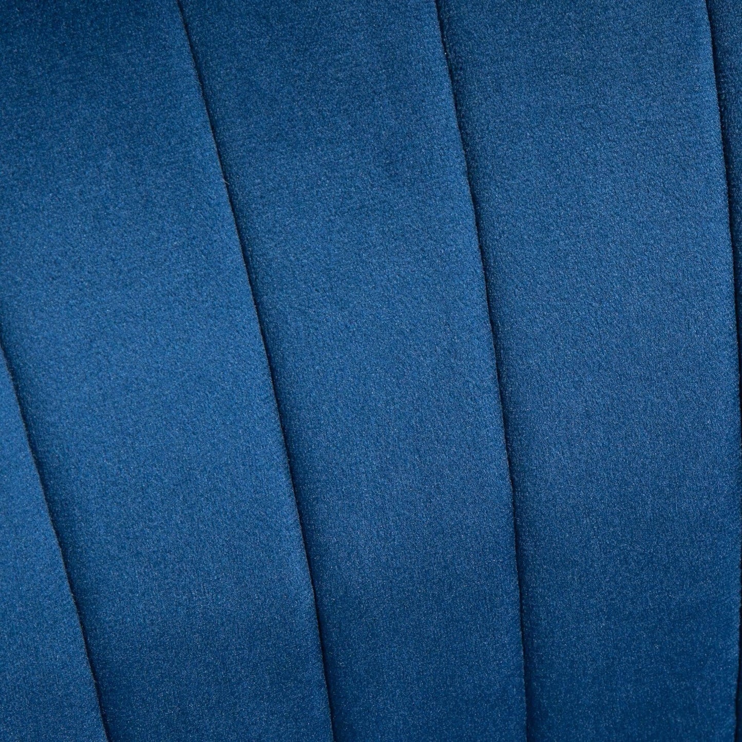 HOMCOM Velvet Chair with Ottoman - Dark Blue - ALL4U RETAILER LTD