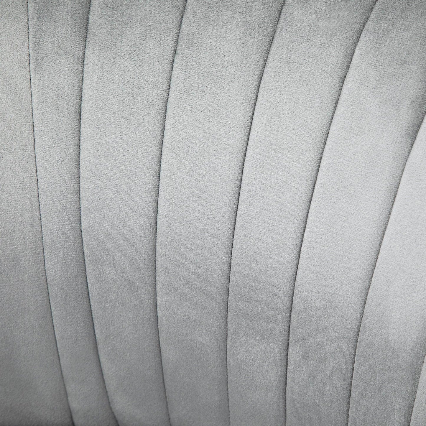 HOMCOM Velvet Tub Chair with Ottoman - Light Grey - ALL4U RETAILER LTD