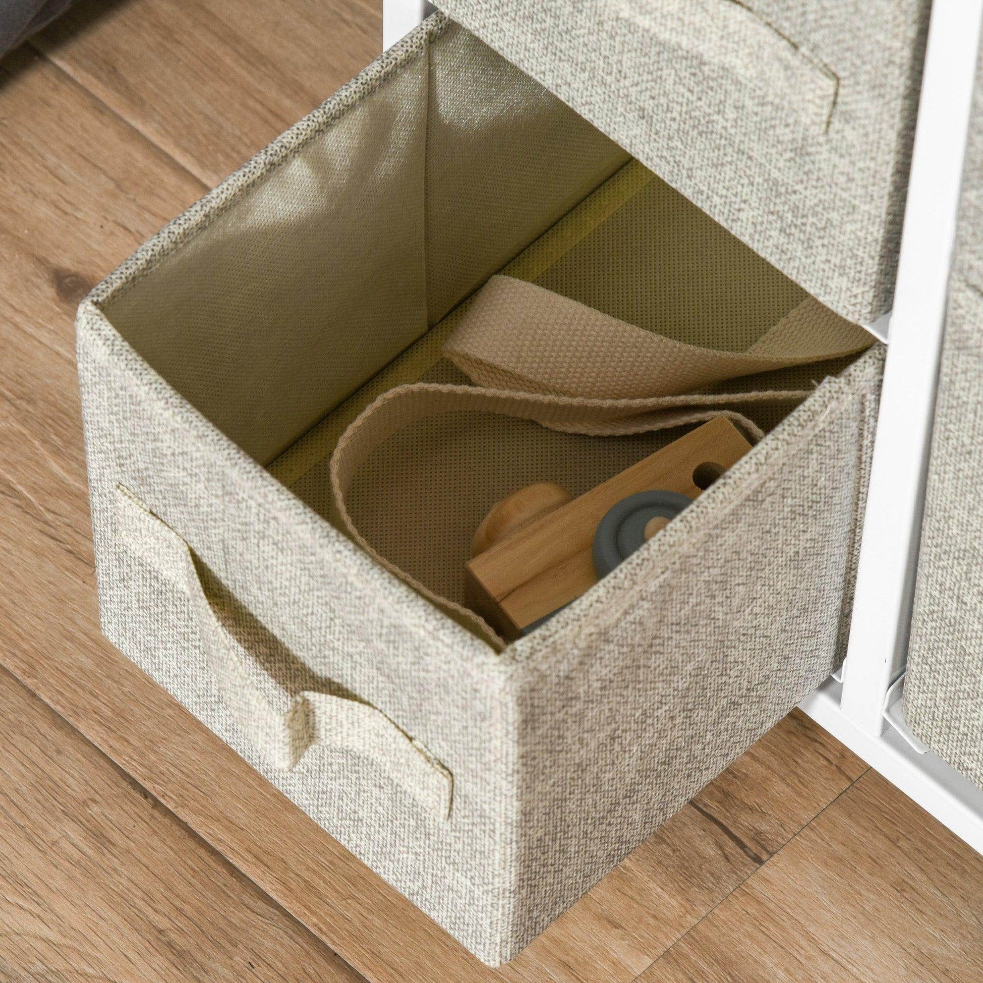 HOMCOM Vertical Linen Drawer Cabinet with Metal Frame - 7 Drawers - ALL4U RETAILER LTD