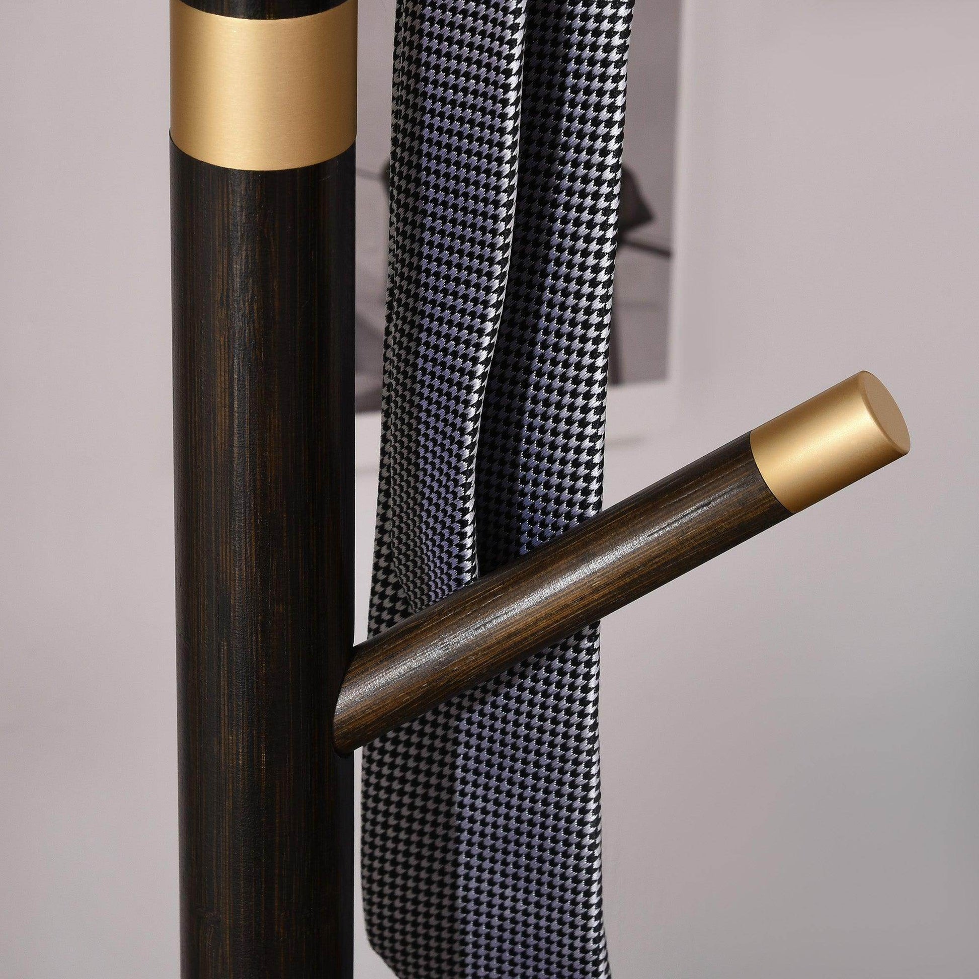 HOMCOM Vintage Coat Rack Stand with 6 Hooks - Walnut - ALL4U RETAILER LTD