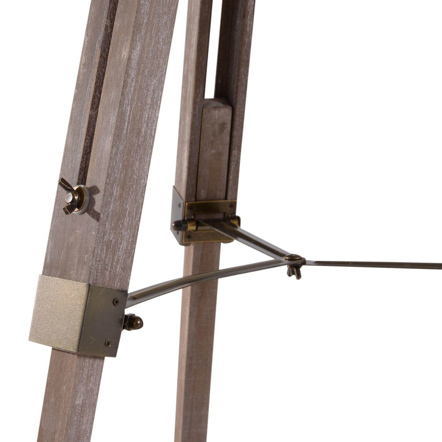 HOMCOM Vintage Wooden Base Floor Lamp- Rustic Industrial Design - ALL4U RETAILER LTD