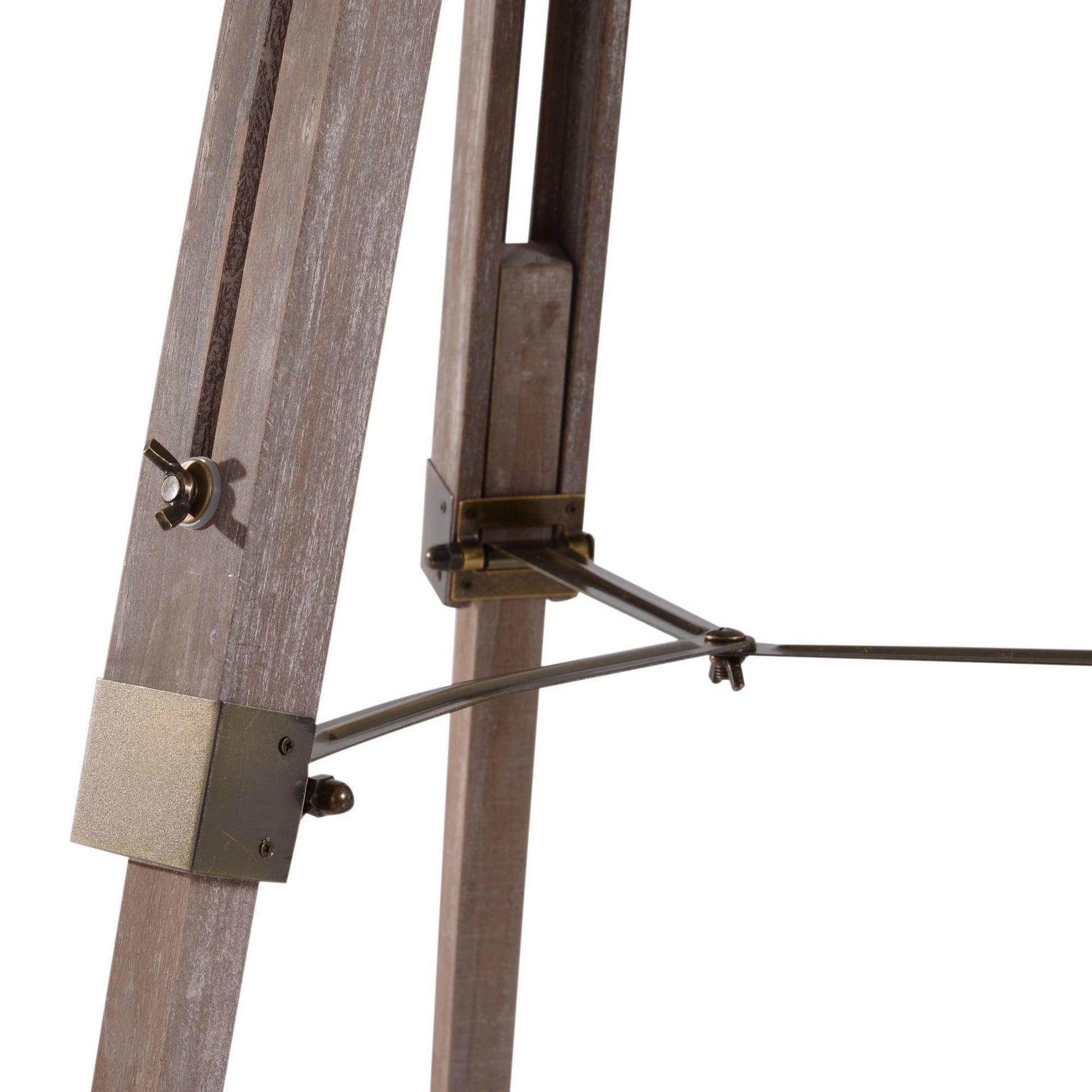 HOMCOM Vintage Wooden Base Floor Lamp- Rustic Industrial Design - ALL4U RETAILER LTD