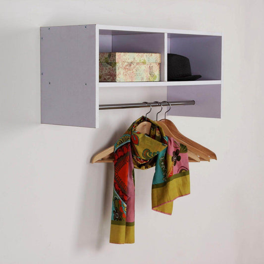 HOMCOM Wall Mount Coat Hook - White - ALL4U RETAILER LTD