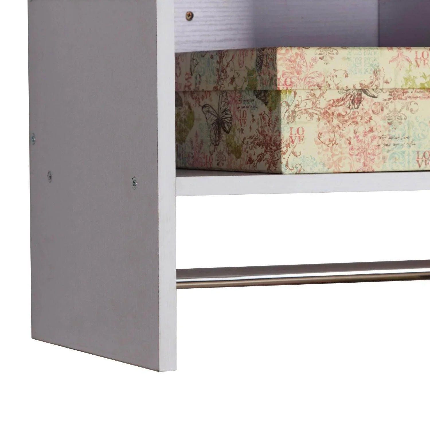 HOMCOM Wall Mount Coat Hook - White - ALL4U RETAILER LTD