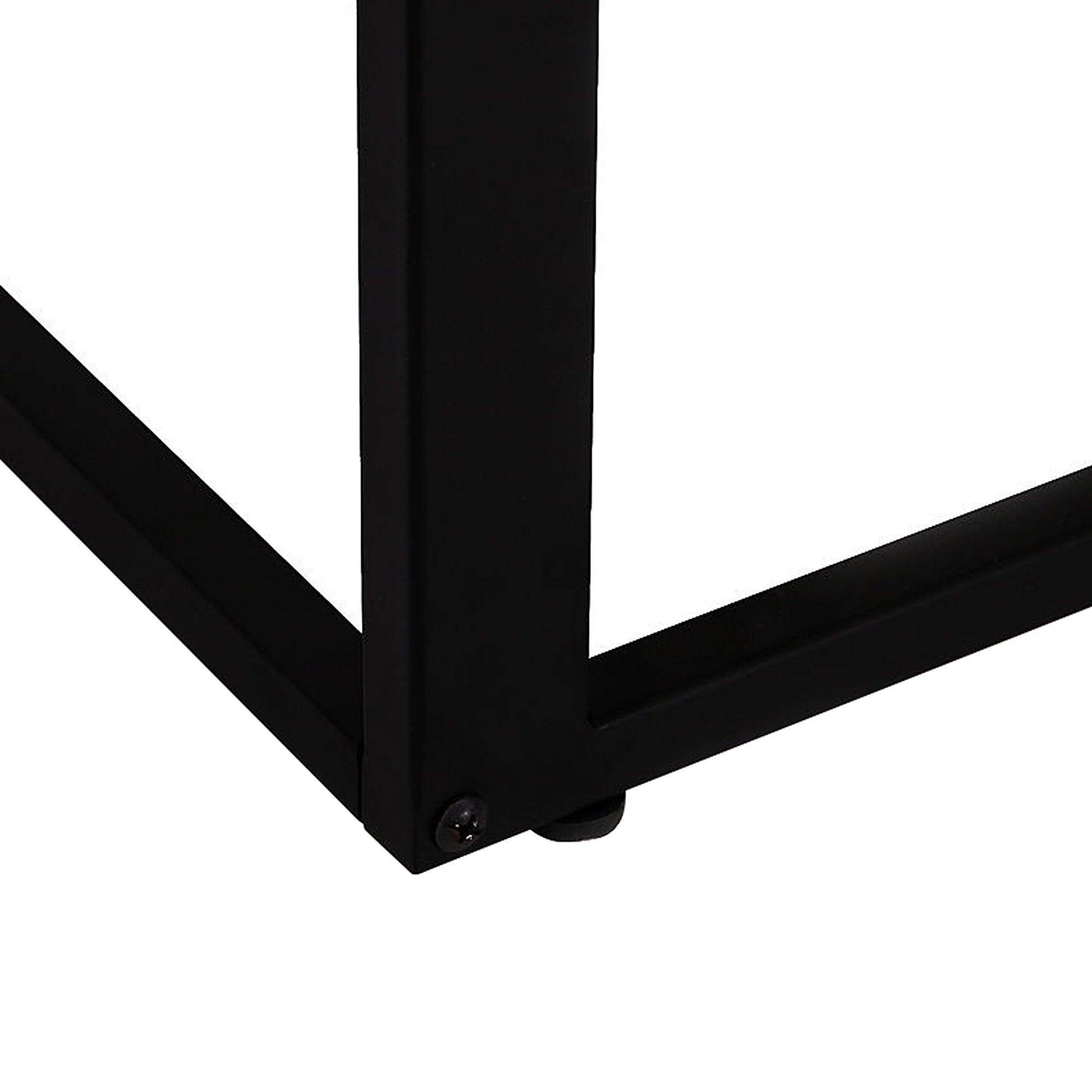 HOMCOM Walnut and Black Sofa Side Table - ALL4U RETAILER LTD