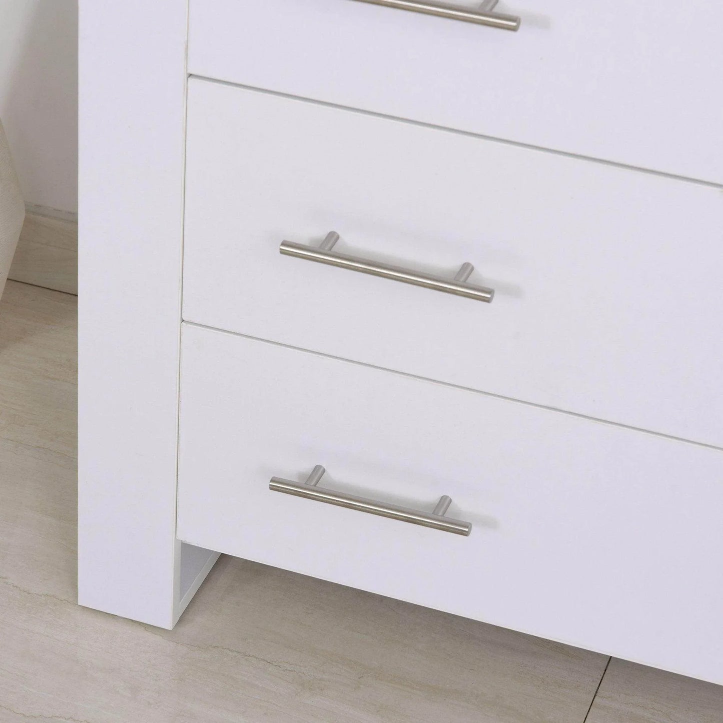 HOMCOM White 4-Drawer Cabinet for Bedrooms - ALL4U RETAILER LTD
