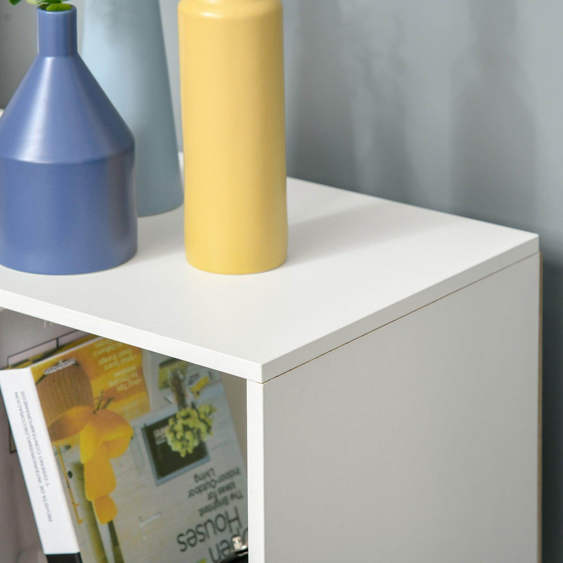 HOMCOM White 9-Cube Storage Shelving for Home Office - ALL4U RETAILER LTD