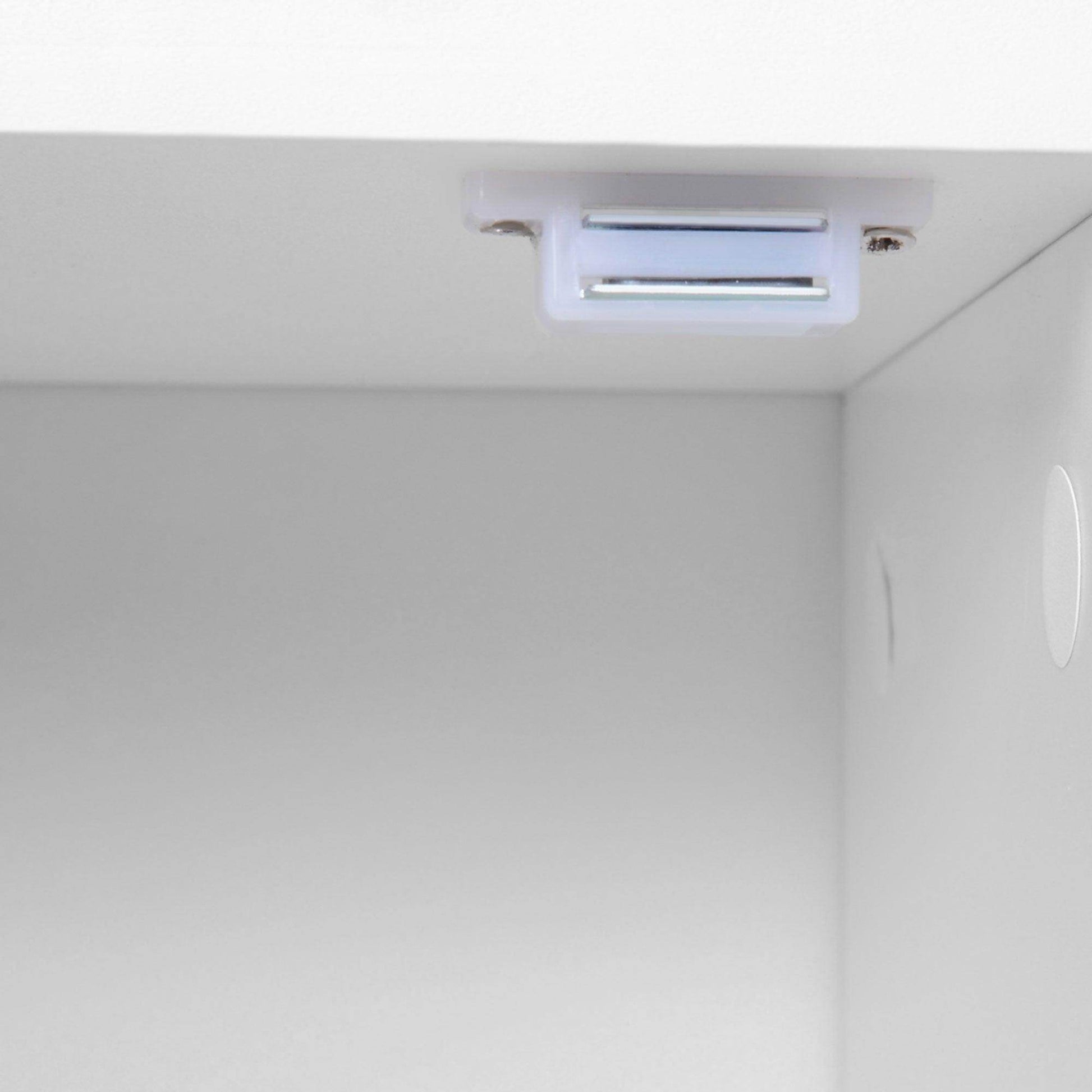 HOMCOM White Bookshelf - Stylish Storage Cabinet - ALL4U RETAILER LTD