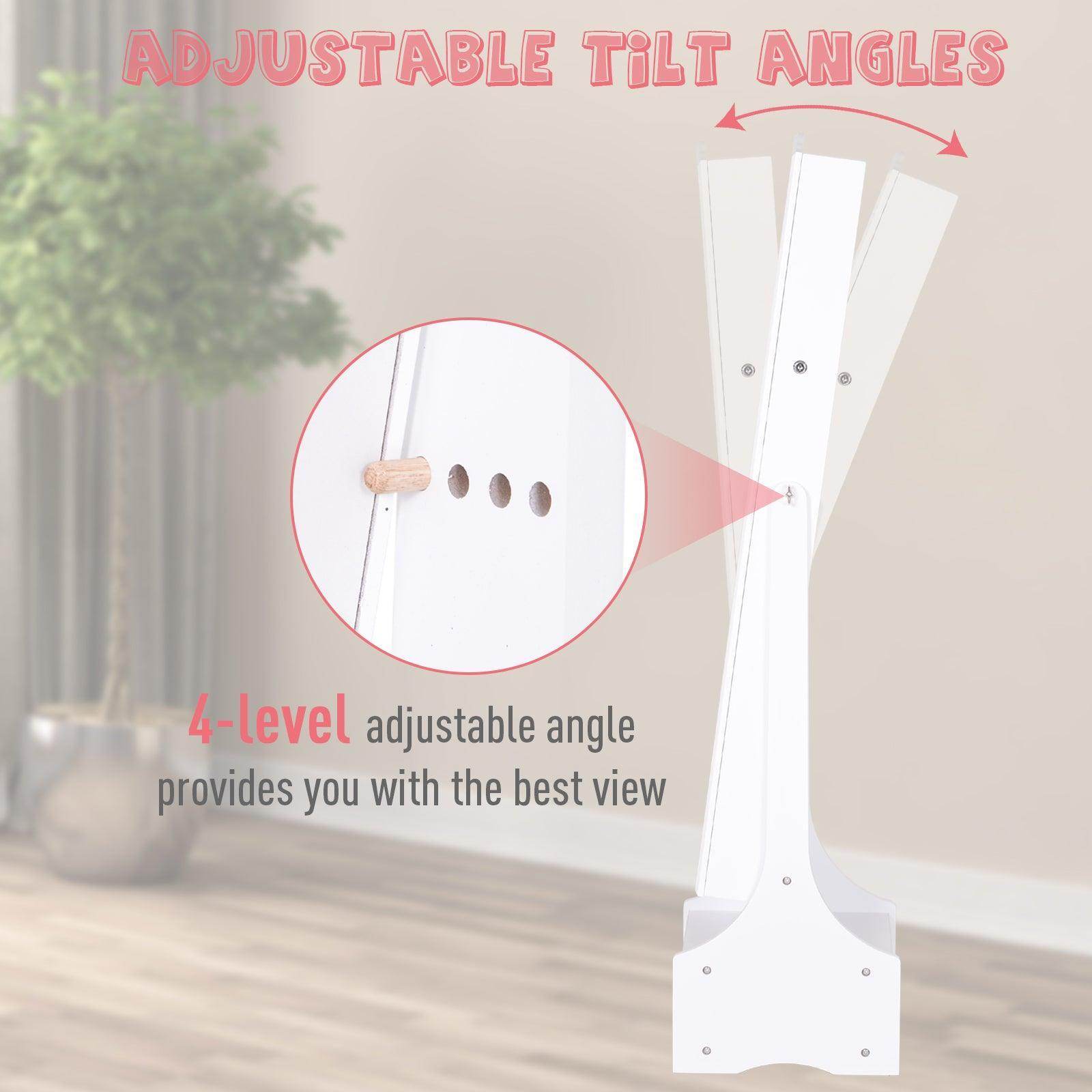 HOMCOM White Jewelry Cabinet with LED and Lock - ALL4U RETAILER LTD