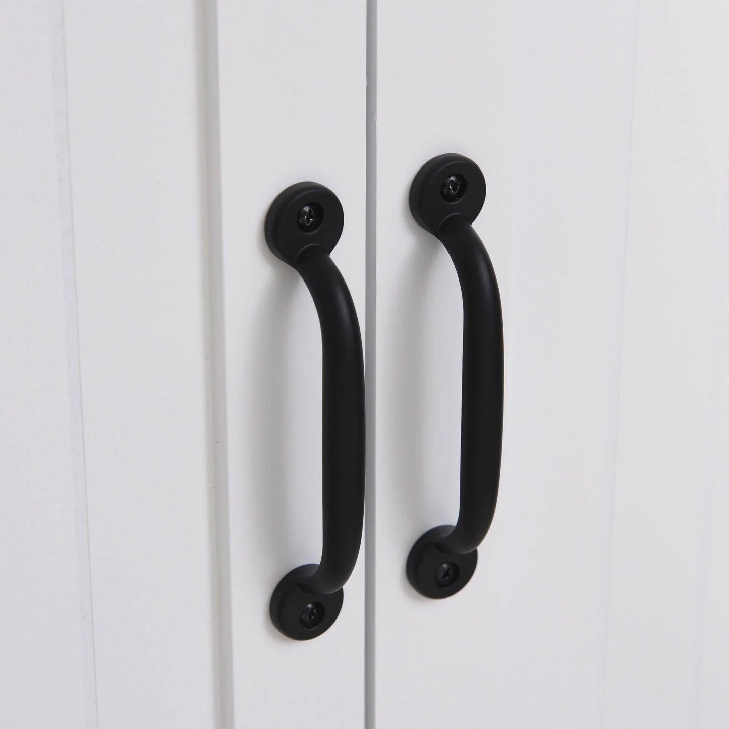 HOMCOM White Pantry Cabinet with Adjustable Shelves - ALL4U RETAILER LTD