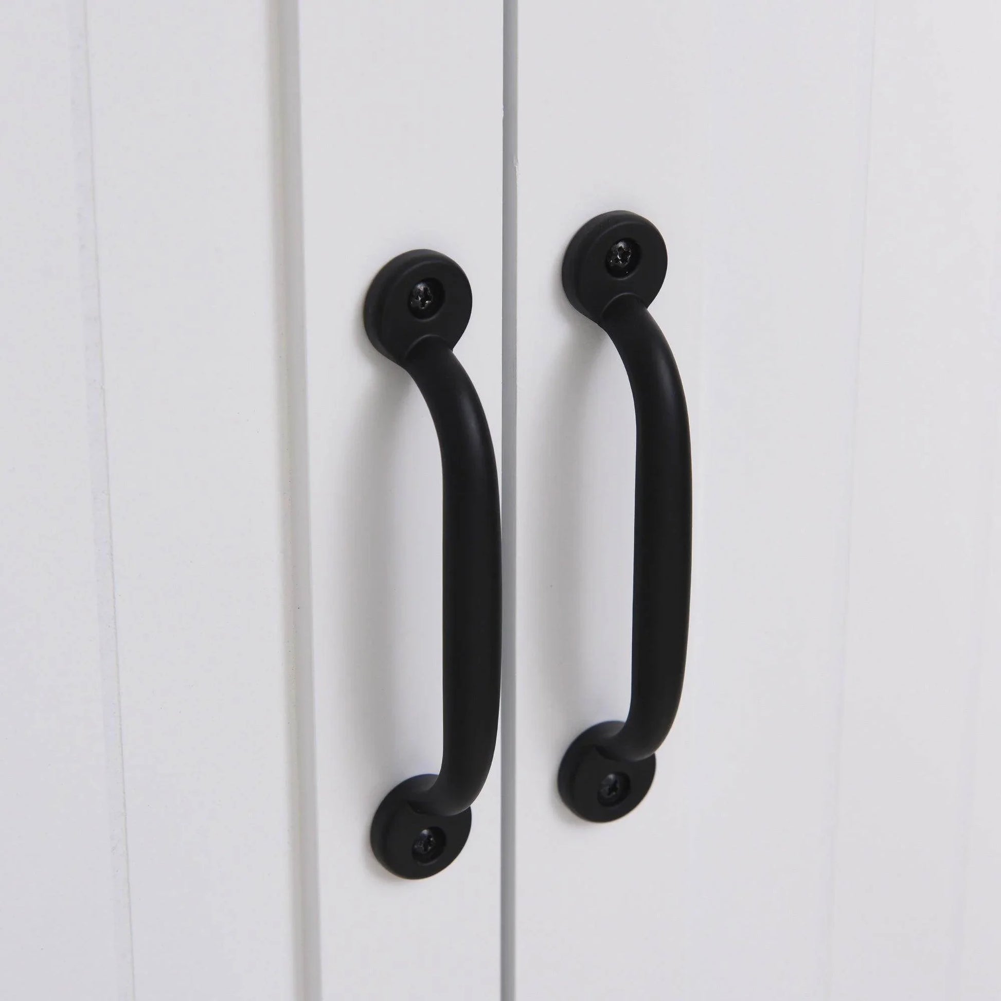 HOMCOM White Pantry Cabinet with Adjustable Shelves - ALL4U RETAILER LTD