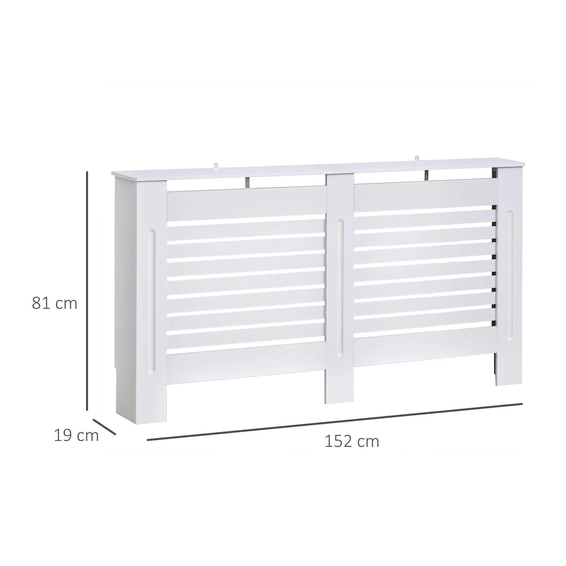 HOMCOM White Radiator Cover - 152cm - Clean Design - ALL4U RETAILER LTD