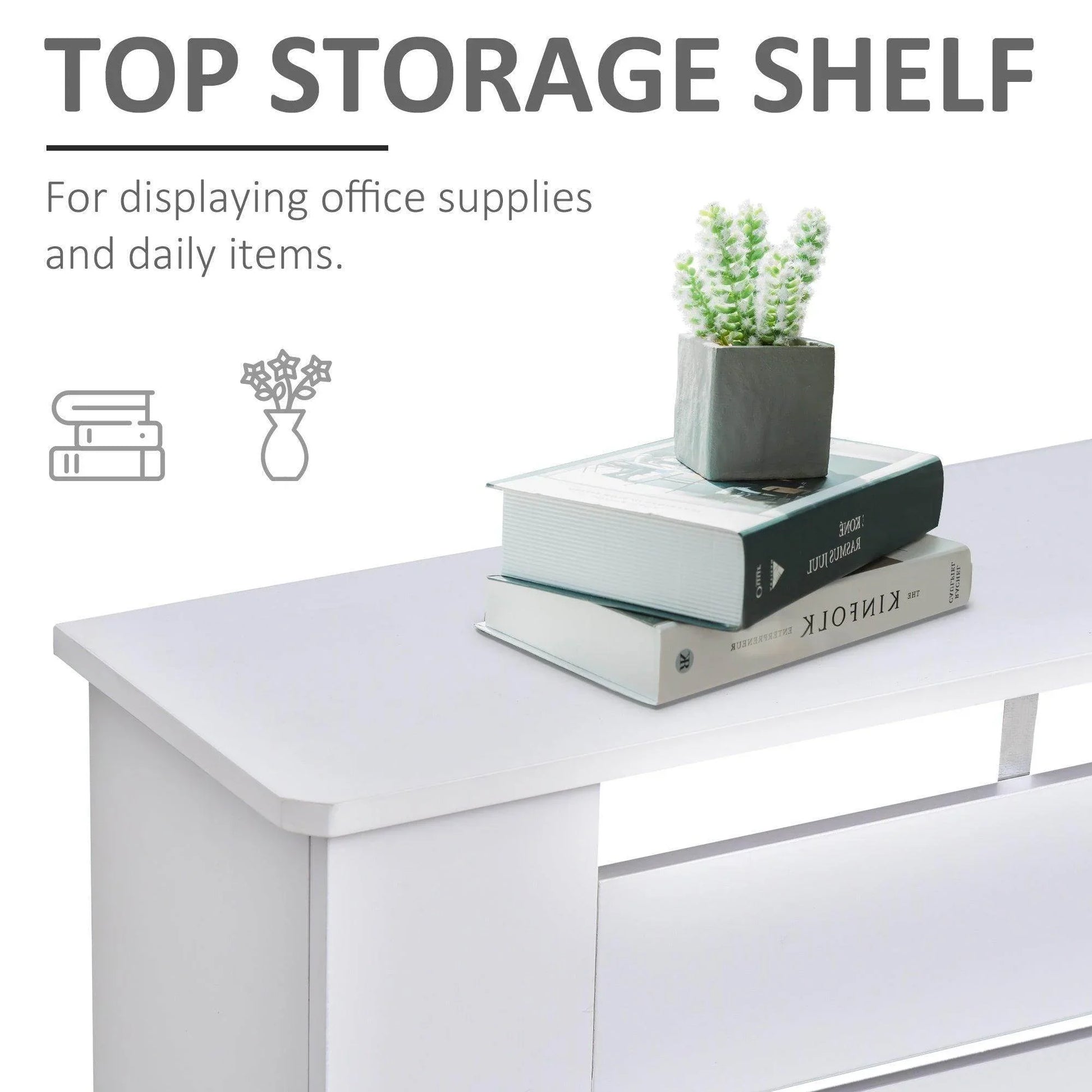 HOMCOM White Radiator Cover - 152cm - Clean Design - ALL4U RETAILER LTD