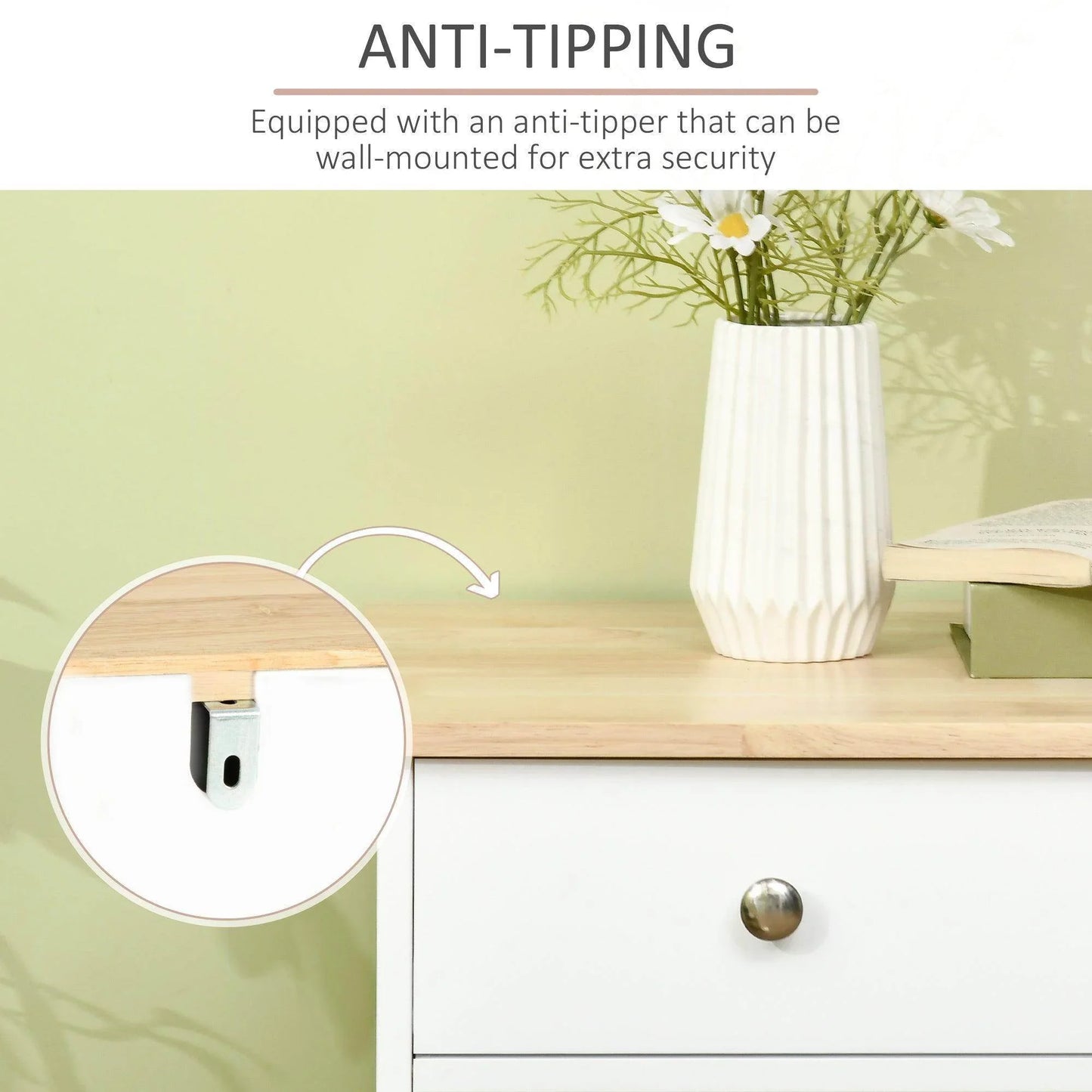 HOMCOM White Sideboard with Storage - Stylish and Functional - ALL4U RETAILER LTD